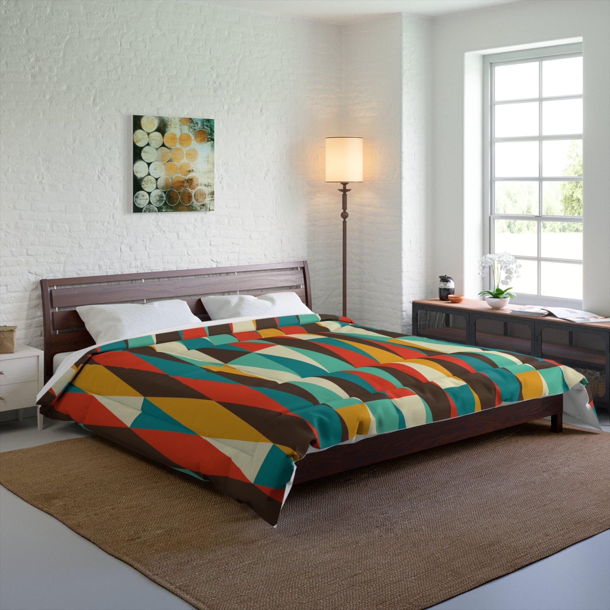 Kate McEnroe New York Retro 60s Mid Century Modern Geometric Diamonds ComforterComforters90884021029744460279