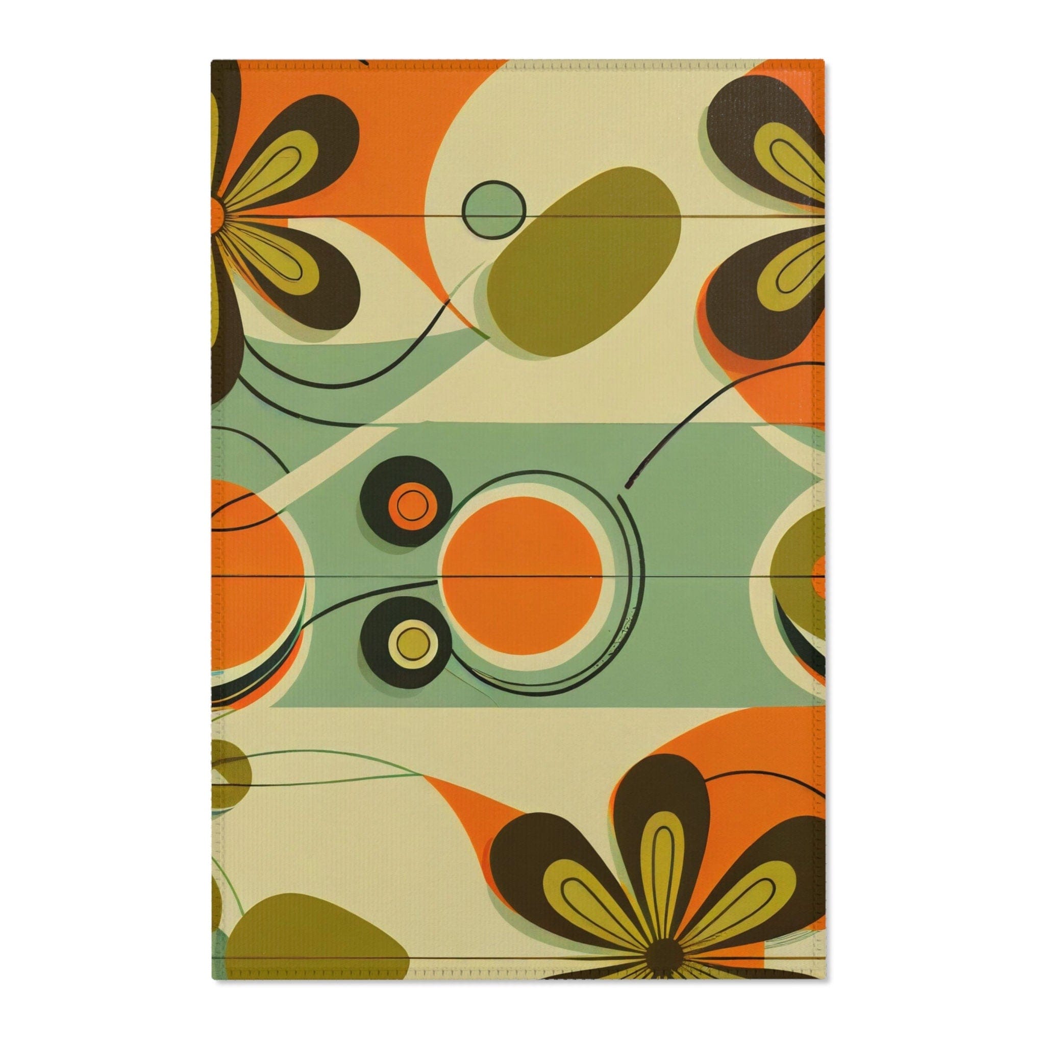 Kate McEnroe New York Retro 60s Mid Mod Daisy Area Rug, MCM Geometric Accent Rug, Mid Century Modern Living Room, Bedroom Decor - 123881223Rugs33463868981454779468