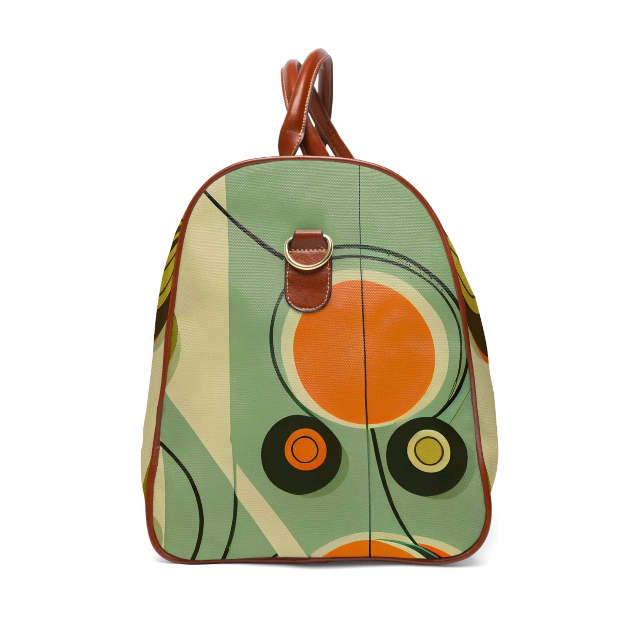 Kate McEnroe New York Retro 60s Mid Mod Daisy Travel Bag, MCM Geometric Duffel Bag, Leather, Fabric Carry on Bag, Weekender Bag - 123581223Duffel Bags48667519455570585360