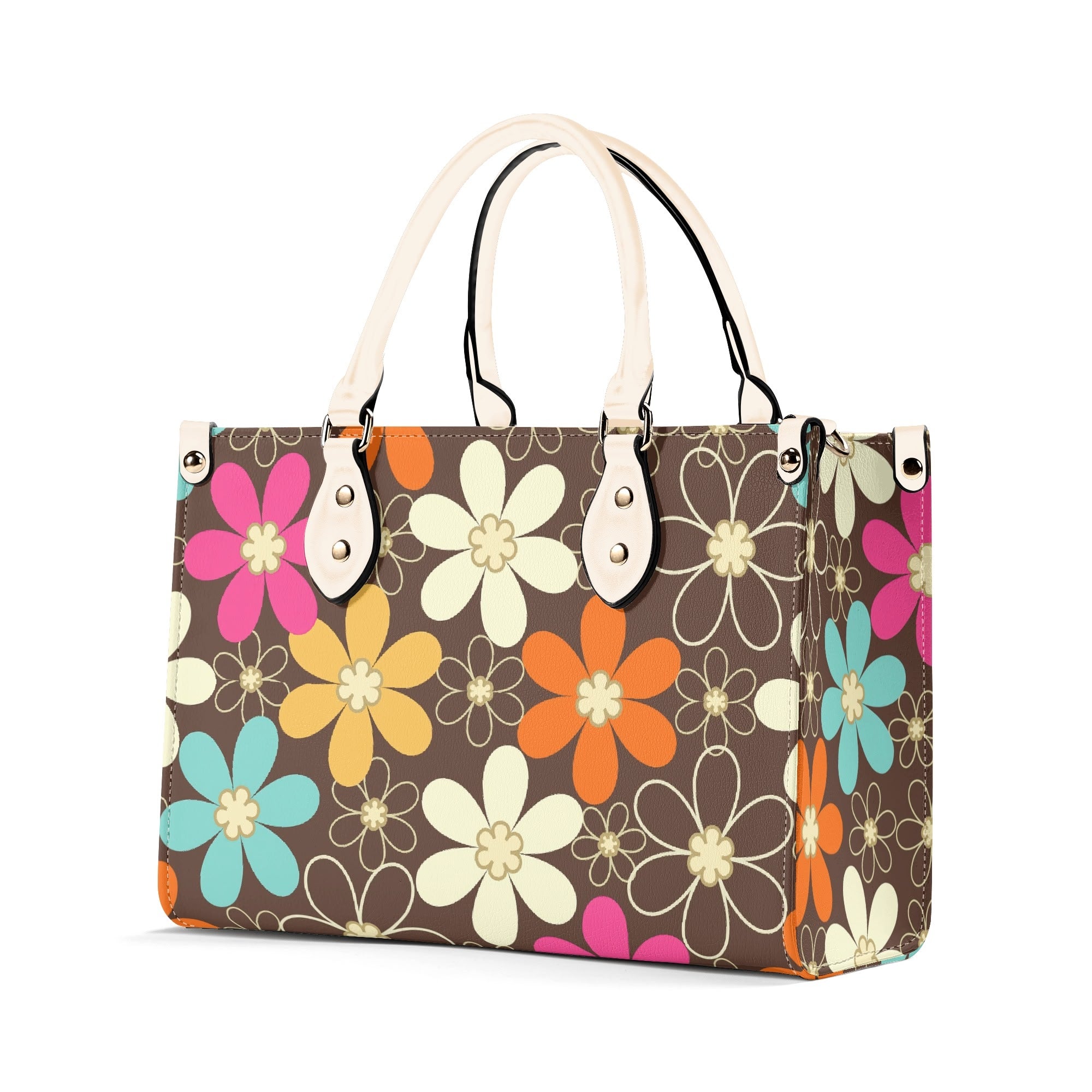 Kate McEnroe New York Retro 60s Mod Daisy Handbag, Mid Century Modern Floral Groovy Mod PurseHandbagsWE9VO86W - 1