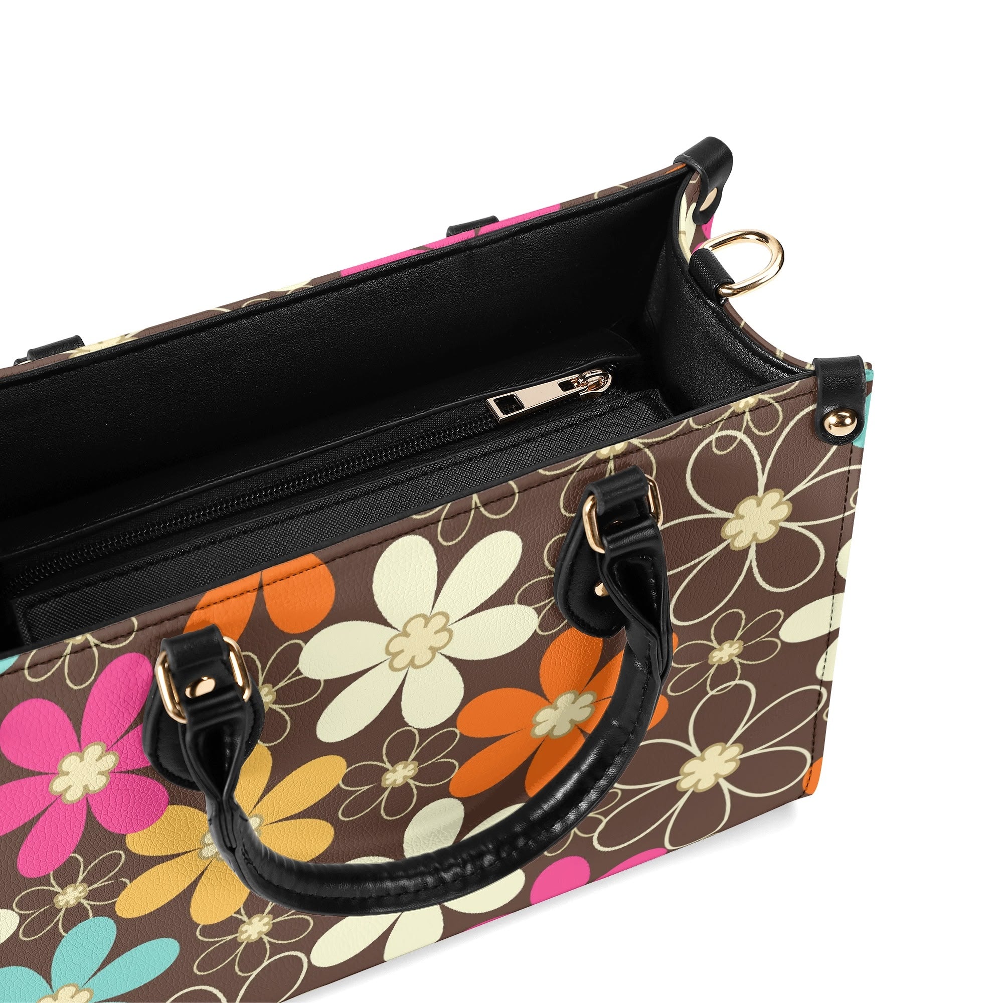 Kate McEnroe New York Retro 60s Mod Daisy Handbag, Mid Century Modern Floral Groovy Mod PurseHandbagsWE9VO86W - 1