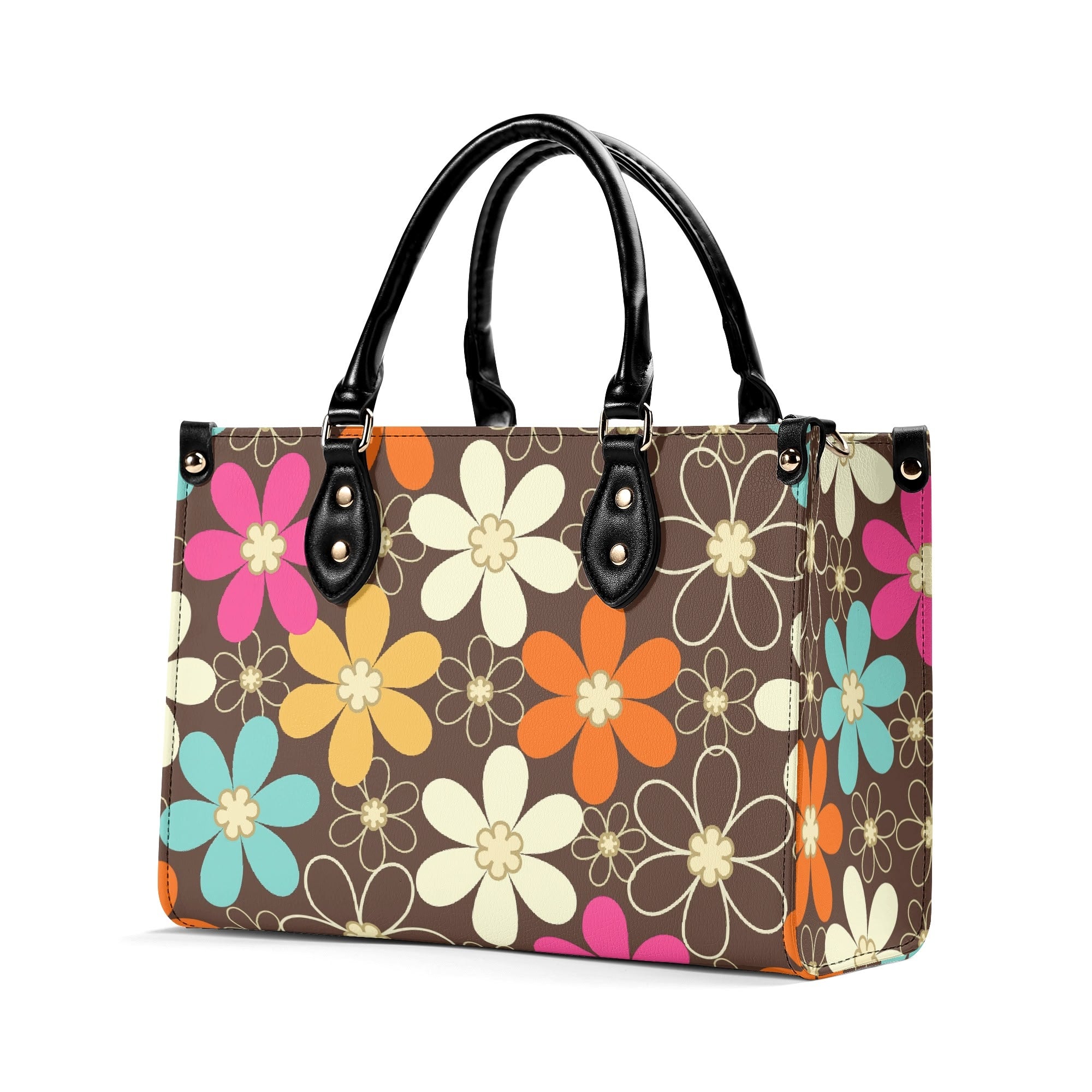 Kate McEnroe New York Retro 60s Mod Daisy Handbag, Mid Century Modern Floral Groovy Mod PurseHandbagsWE9VO86W - 1