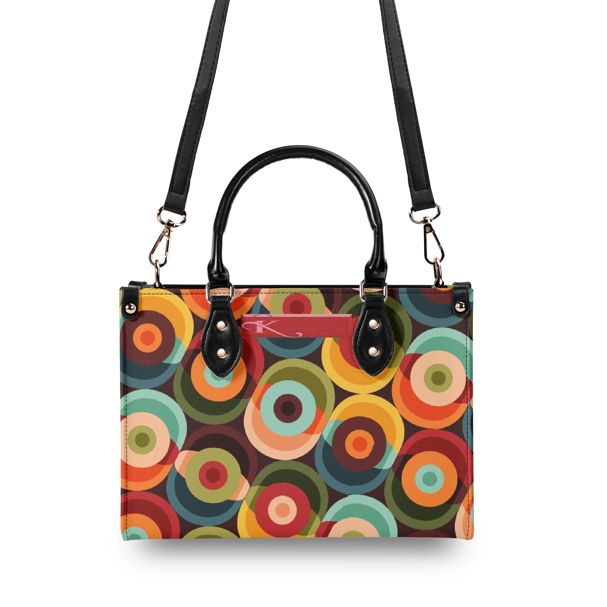 Kate McEnroe New York Retro 60s Orbs Handbag, Mid Century Modern Geometric Groovy MCM ToteHandbagsNRQ3D7EY - 1