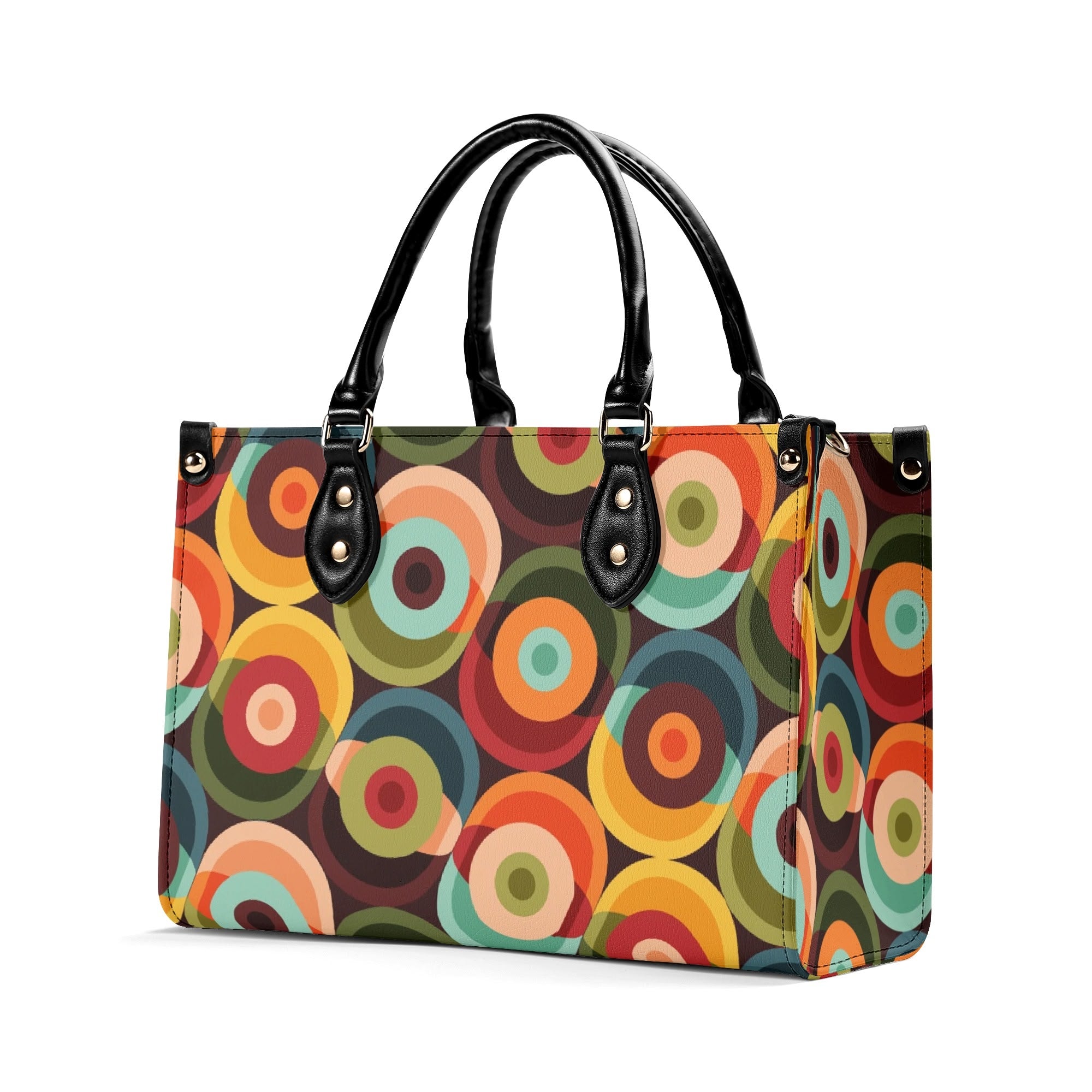 Kate McEnroe New York Retro 60s Orbs Handbag, Mid Century Modern Geometric Groovy MCM ToteHandbagsNRQ3D7EY - 1