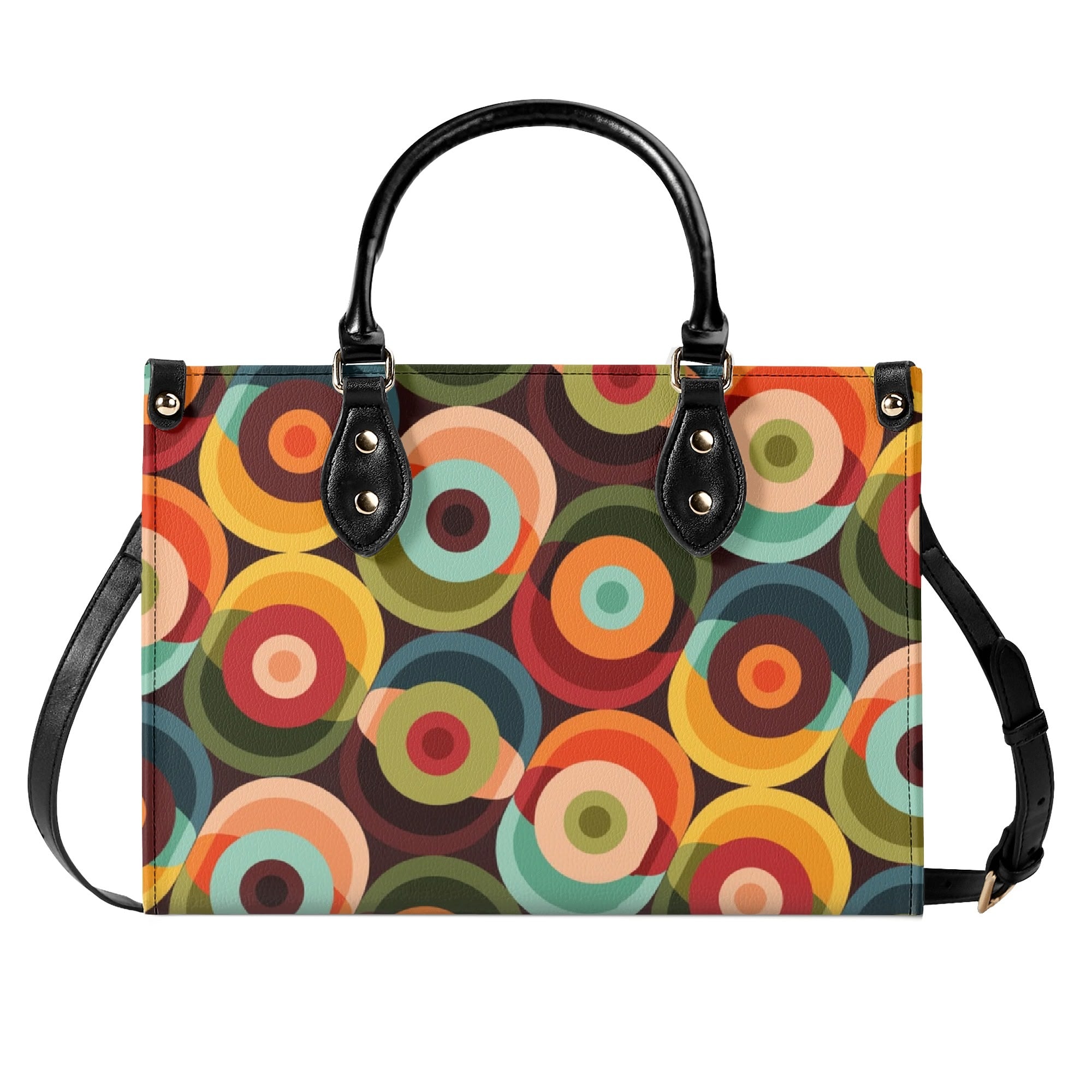 Kate McEnroe New York Retro 60s Orbs Handbag, Mid Century Modern Geometric Groovy MCM ToteHandbagsNRQ3D7EY - 1