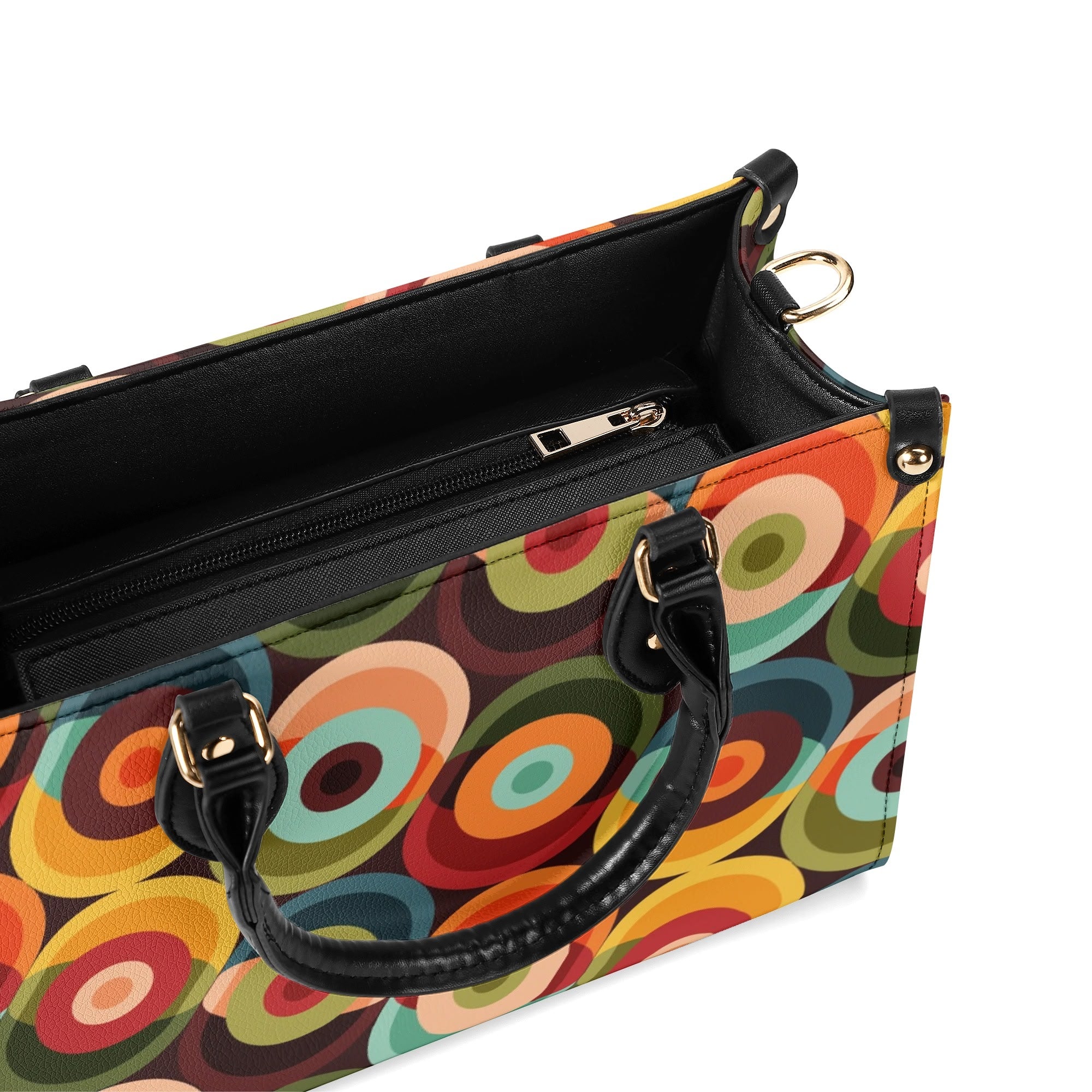 Kate McEnroe New York Retro 60s Orbs Handbag, Mid Century Modern Geometric Groovy MCM ToteHandbagsNRQ3D7EY - 1