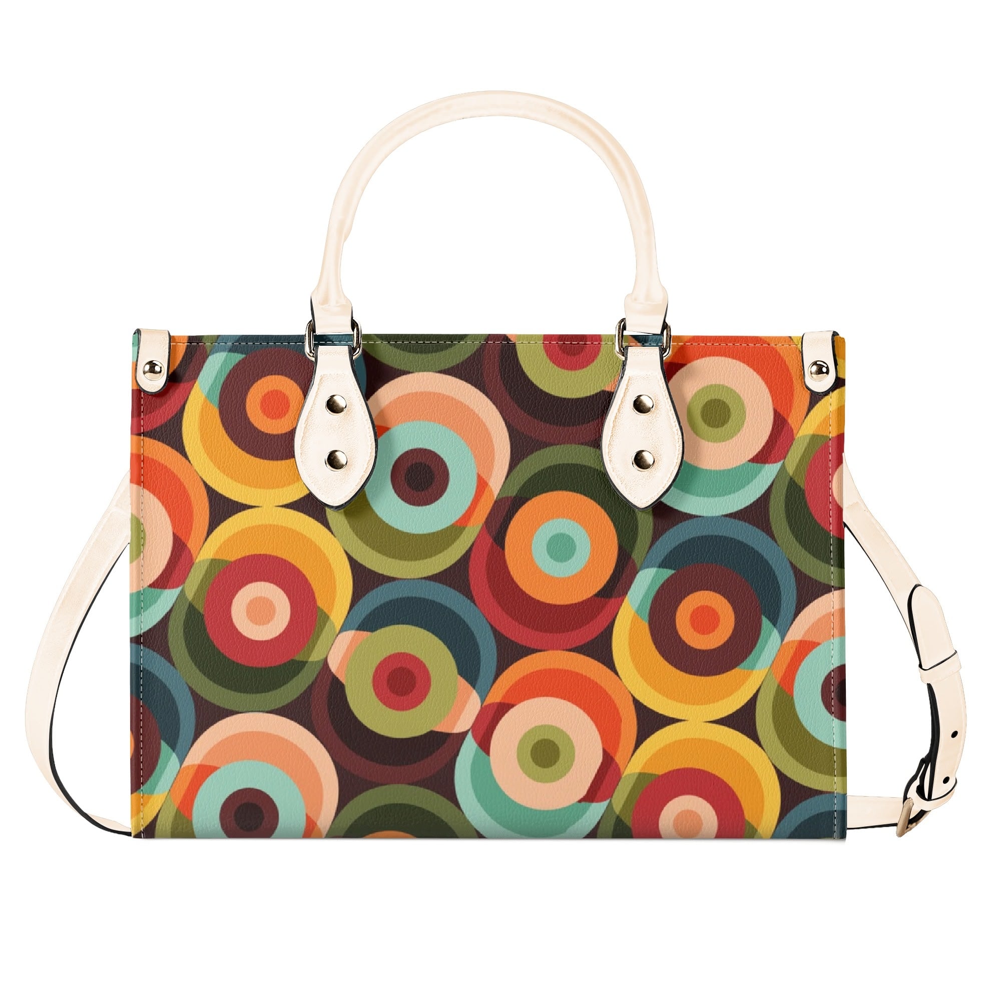 Kate McEnroe New York Retro 60s Orbs Handbag, Mid Century Modern Geometric Groovy MCM ToteHandbagsNRQ3D7EY - 1