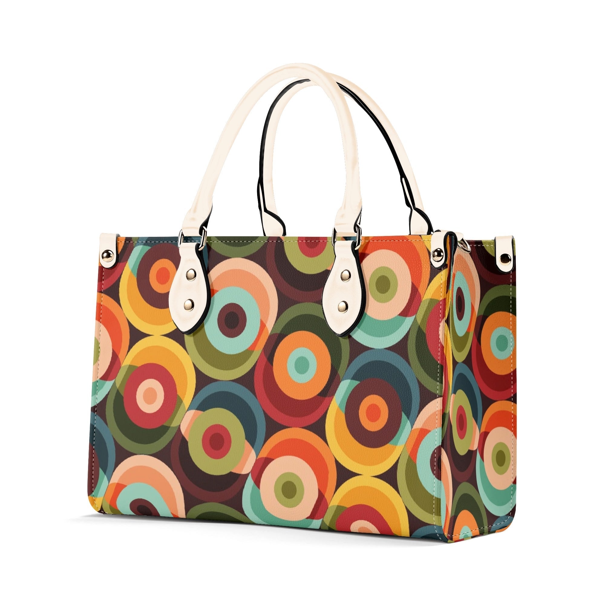 Kate McEnroe New York Retro 60s Orbs Handbag, Mid Century Modern Geometric Groovy MCM ToteHandbagsNRQ3D7EY - 1