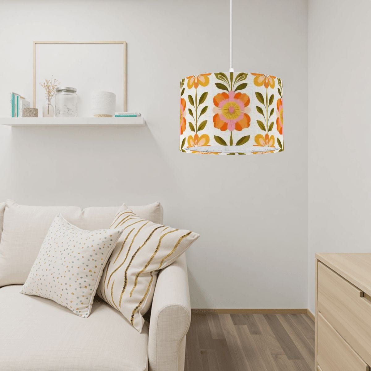 Kate McEnroe New York Retro 70s Danish Floral Pendant Light Mid Century Modern Ceiling LampPendant Lightsh3oRXkFlLk