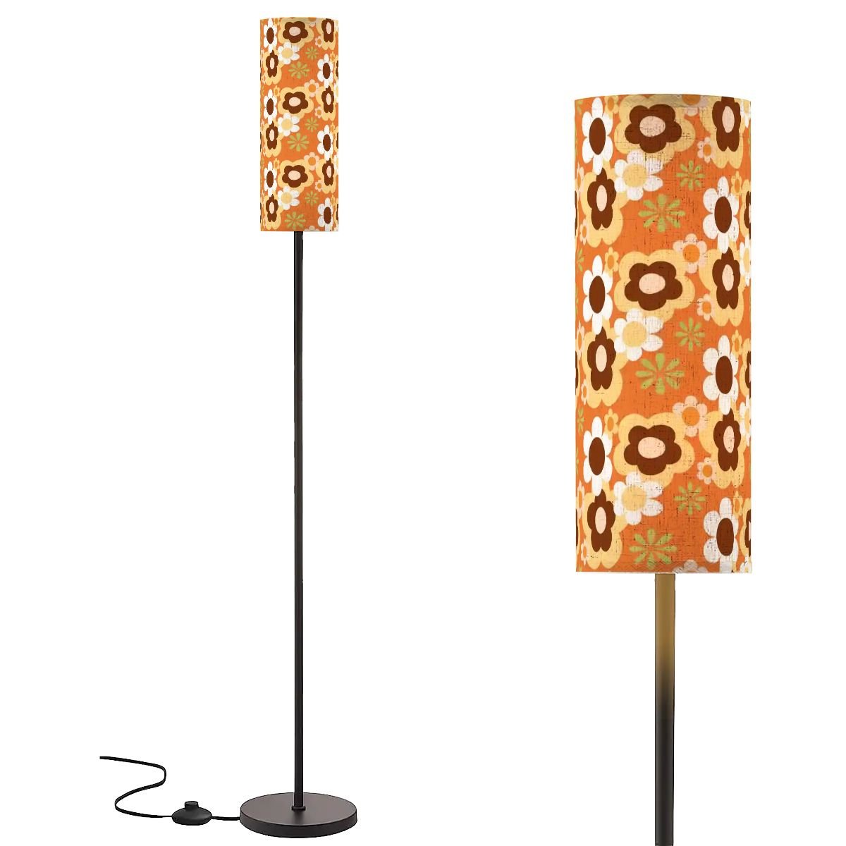Kate McEnroe New York Retro 70s Flower Power Floor Lamp, Mid Century Modern Groovy LightingSlim Floor Lamps1JVGrmmGcM