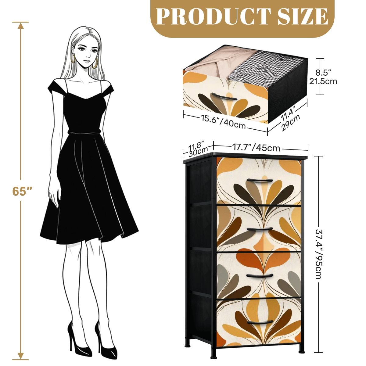 Kate McEnroe New York Retro 70s Groovy Paisley Psychedelic Floral 4 Drawer DresserDressers8IOBebyqy4