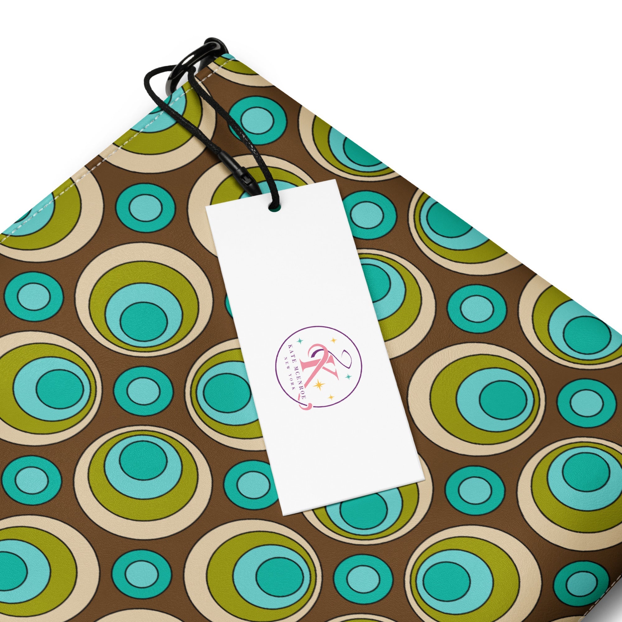 Kate McEnroe New York Retro 70s Mod Flower Power Crossbody Bag, Bold Orange & Brown Geometric Shoulder Bag, Mid Century Modern Fashion AccessoryHandbags7317744_16708