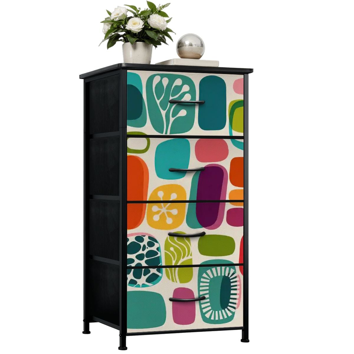 Kate McEnroe New York Retro Amoeba Mid Century Modern Abstract 4 Drawer DresserDressersj01EUvNgnh