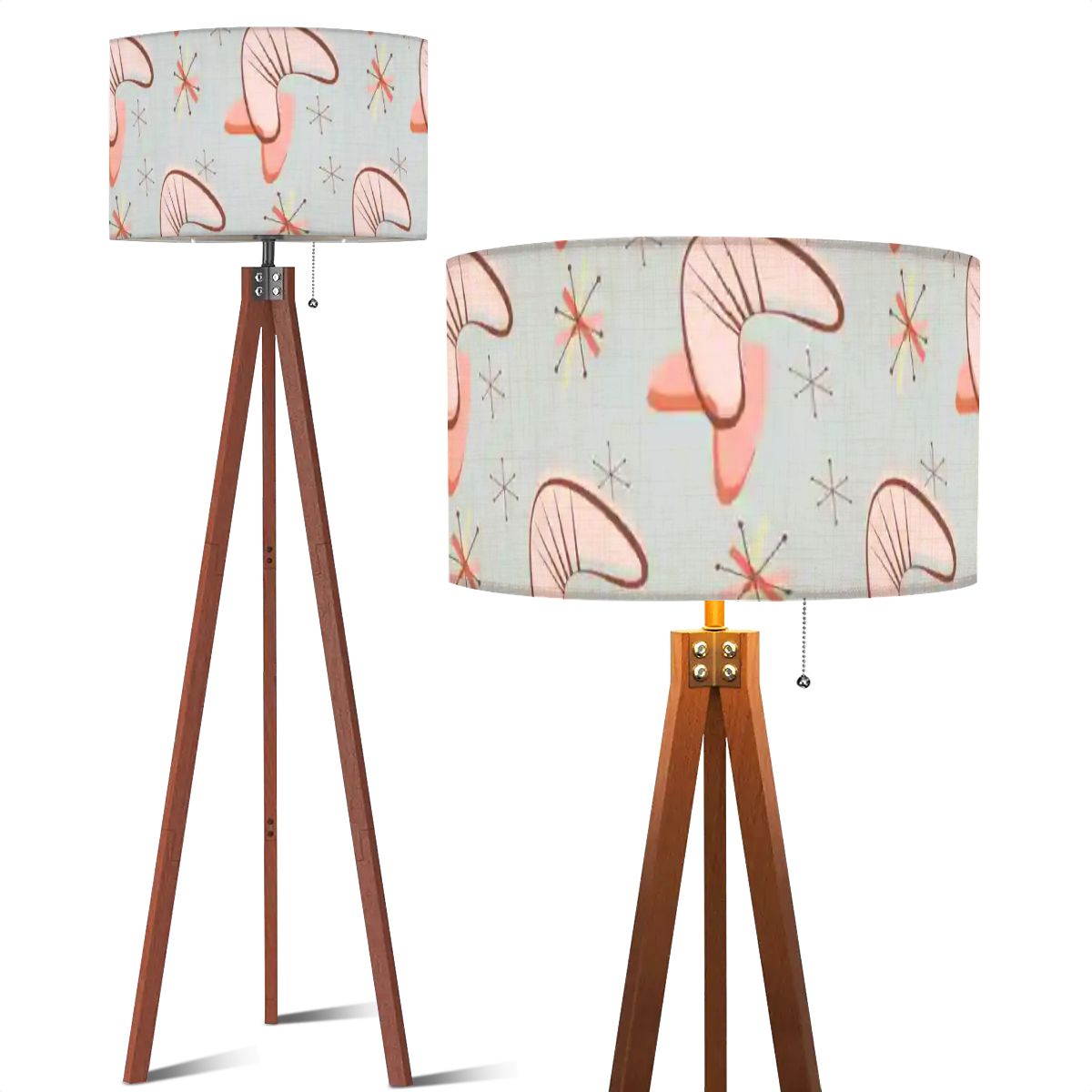 Kate McEnroe New York Retro Atomic Boomerang Starburst 1950s Mid Century Tripod LampTripod Floor LampsfQ3axLFnHG