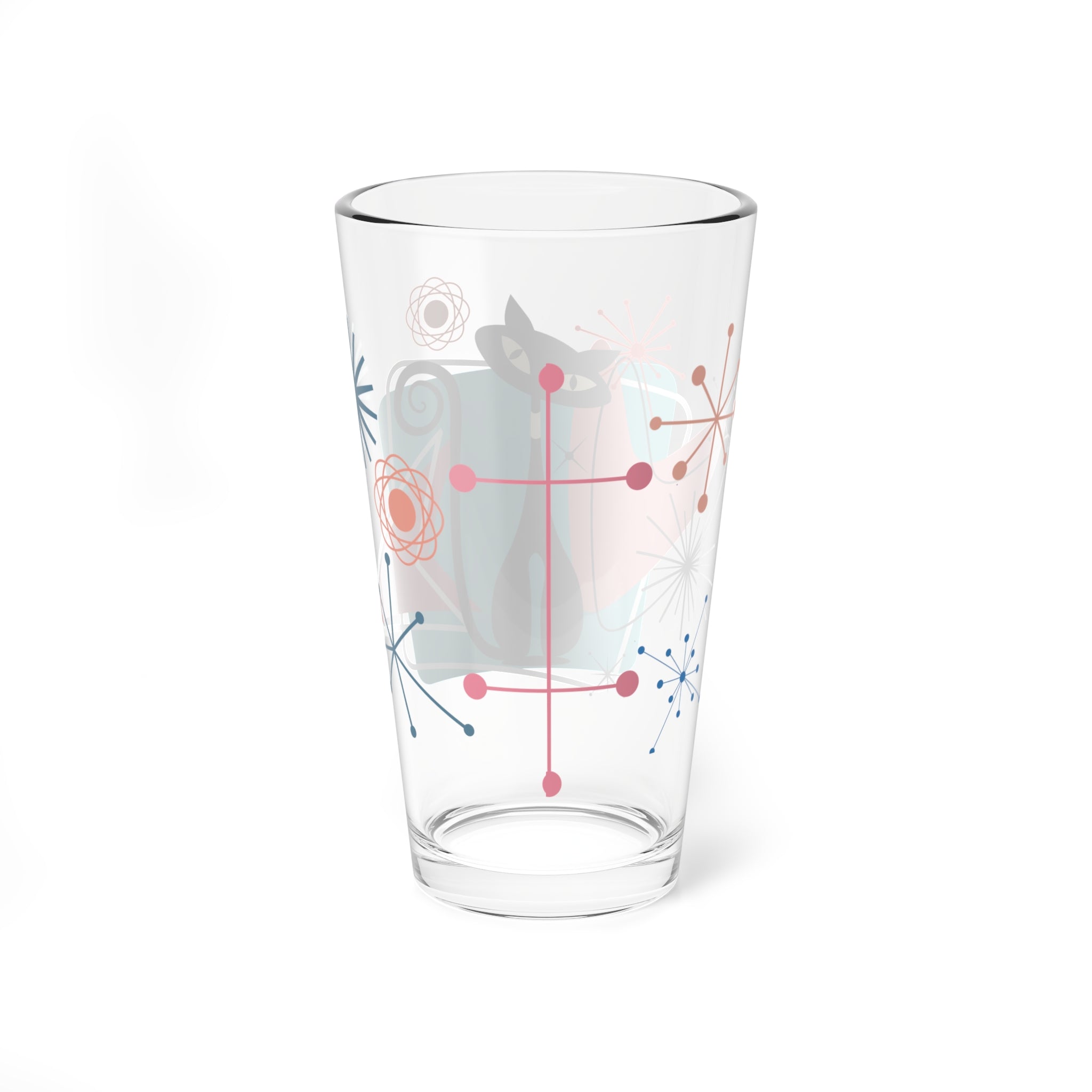 Kate McEnroe New York Retro Atomic Cat Pint Glass, Mid Century Modern Barware, MCM Vintage Style DrinkwarePint Glasses21109562332155523397