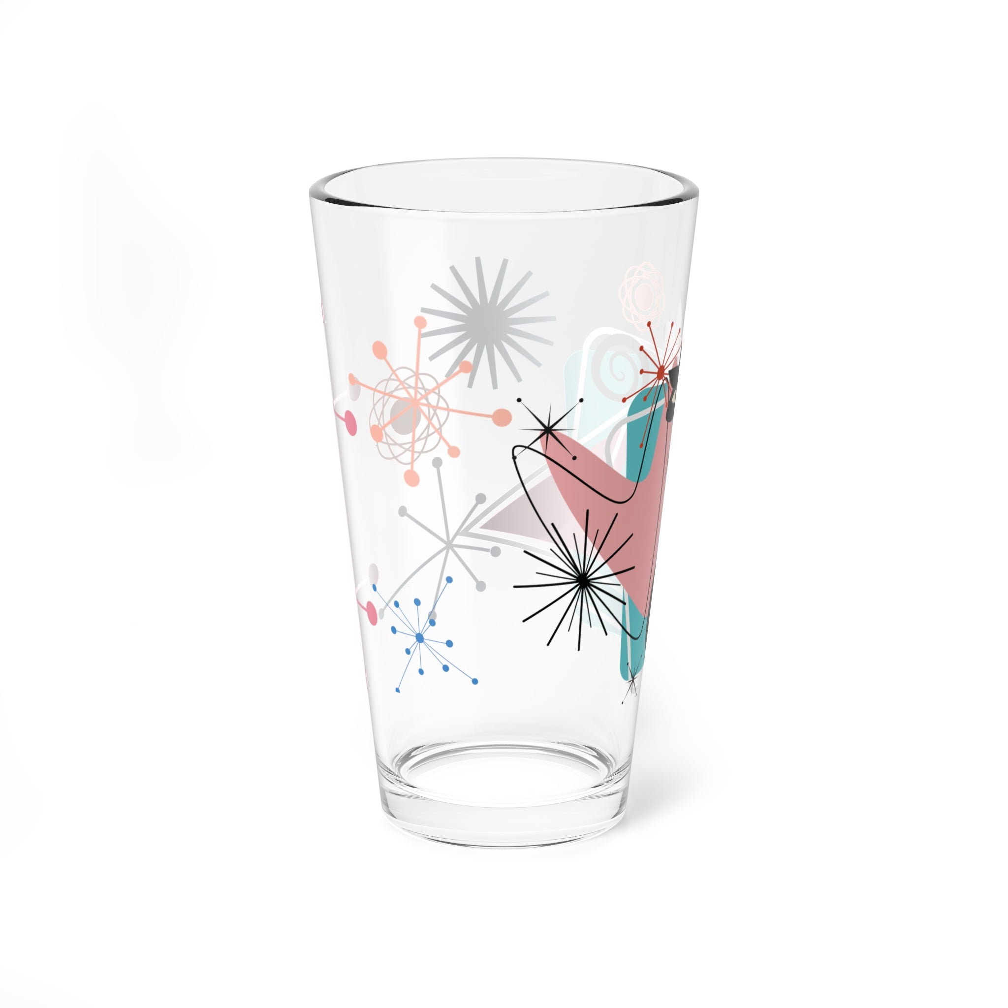 Kate McEnroe New York Retro Atomic Cat Pint Glass, Mid Century Modern Barware, MCM Vintage Style DrinkwarePint Glasses21109562332155523397