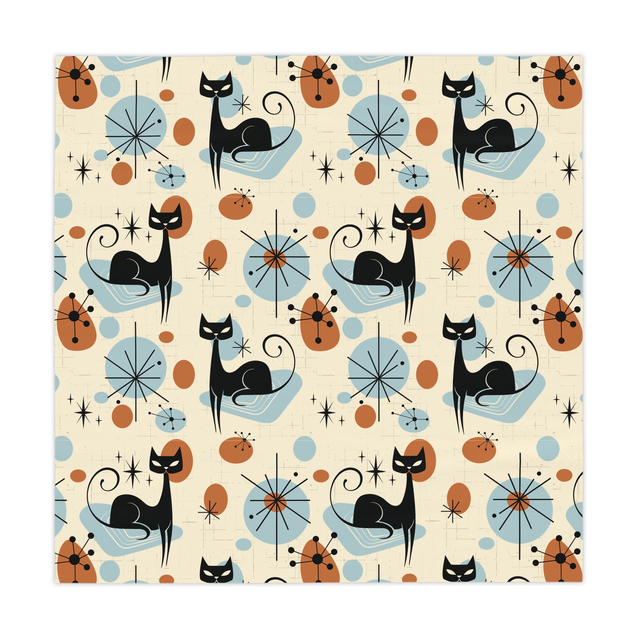 Kate McEnroe New York Retro Atomic Cat Tablecloth, Mid Century Modern Dining Table Cover, MCM Starburst Cozy Home Decor, MCM Starburst Vintage Kitchen DecorTablecloths27553182531063909558