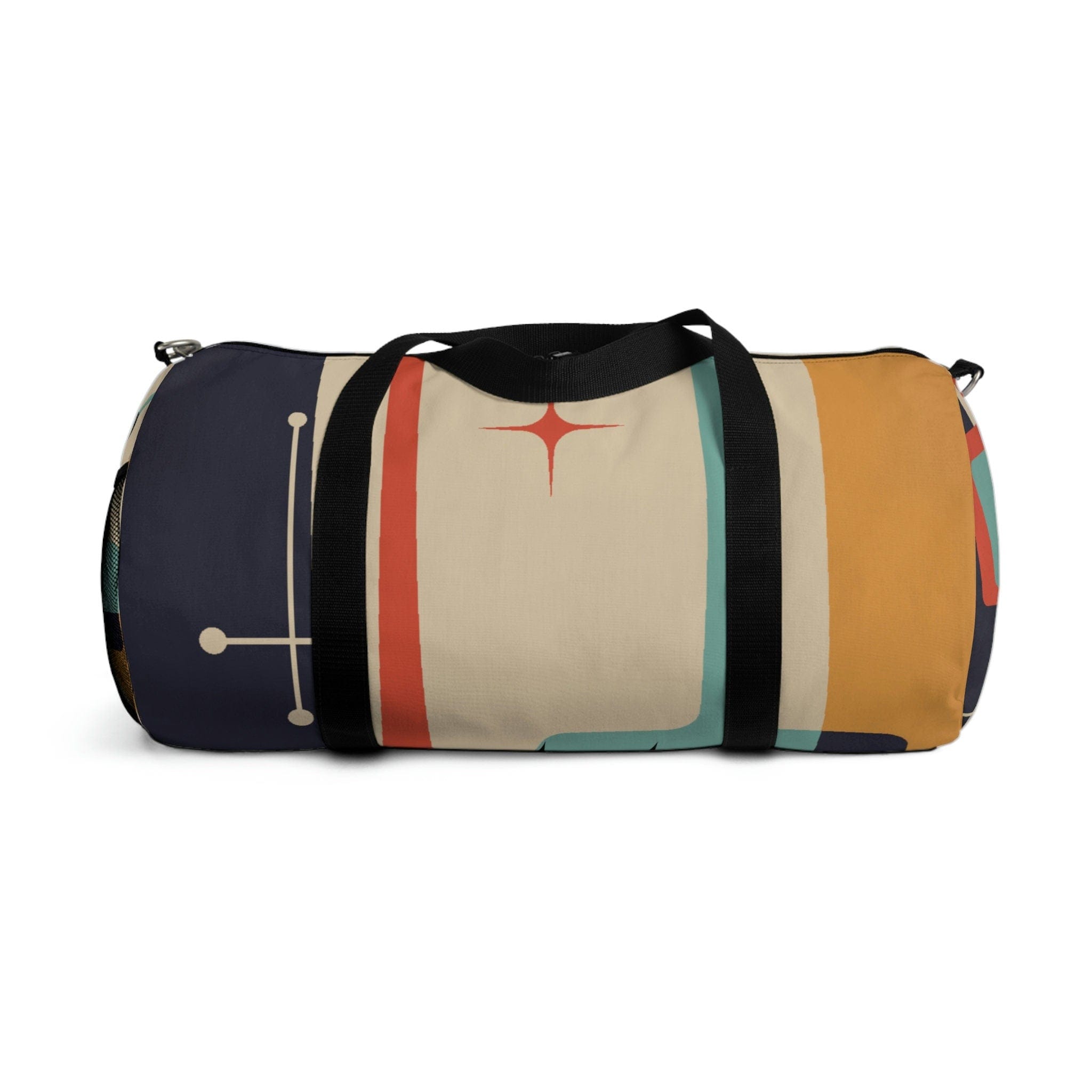 Kate McEnroe New York Retro Atomic Kitschy Cat Duffel Bag, Mid Century Modern Workout, Gym, Yoga Gear for Fitness Enthusiasts, Versatile Storage, Travel AdventureDuffel Bags41605741906147508582