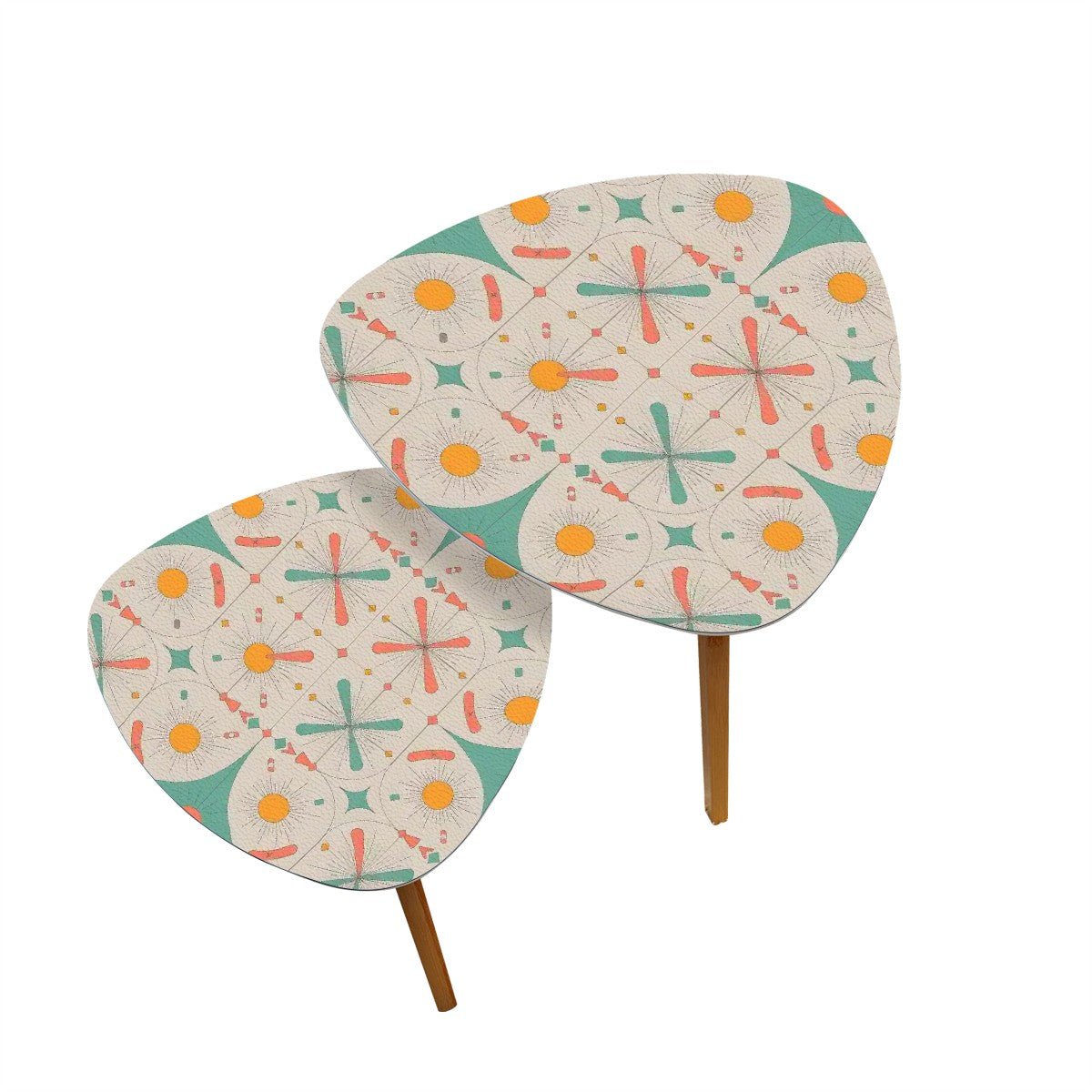 Kate McEnroe New York Retro Atomic Starburst Nesting Tables, Mid Century Modern Accent SetNesting TablesWh7HdatlWb