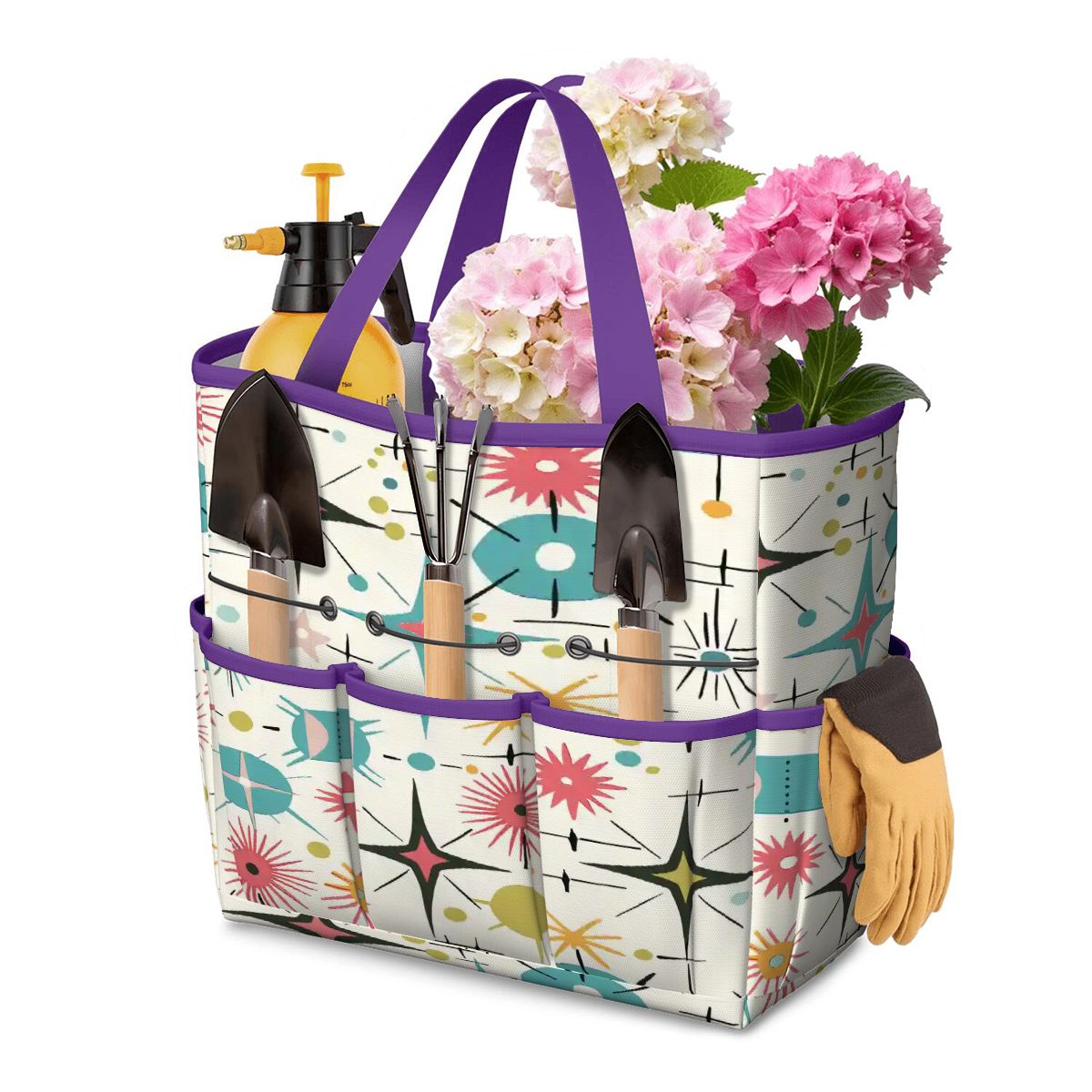 Kate McEnroe New York Retro Atomic Starburst Sputnik Mid Century Modern Garden Tool BagGarden Tool Bag43vrJ5HWsu