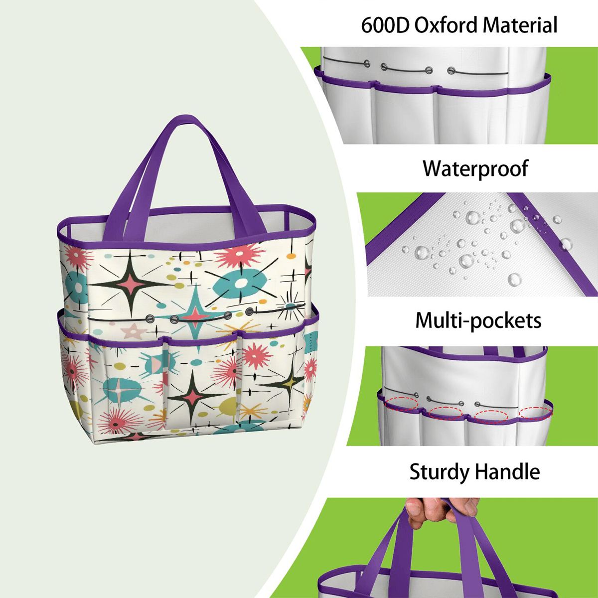 Kate McEnroe New York Retro Atomic Starburst Sputnik Mid Century Modern Garden Tool BagGarden Tool BagL1FvUyFuNf