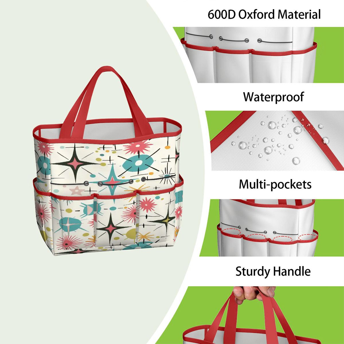 Kate McEnroe New York Retro Atomic Starburst Sputnik Mid Century Modern Garden Tool BagGarden Tool BagL1FvUyFuNf