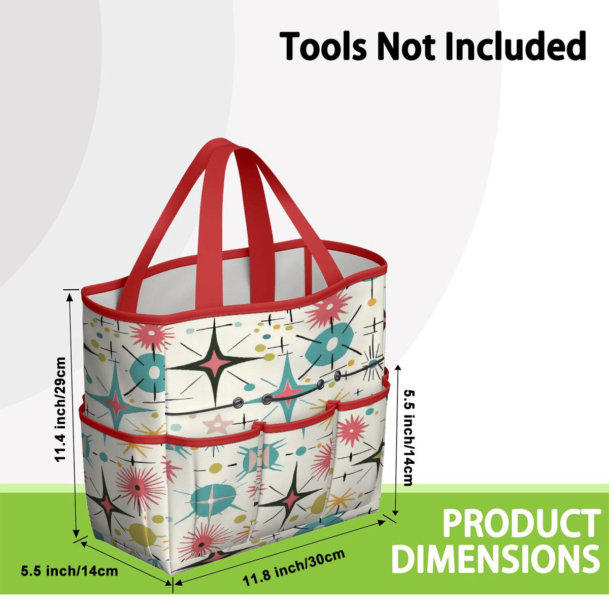 Kate McEnroe New York Retro Atomic Starburst Sputnik Mid Century Modern Garden Tool BagGarden Tool BagL1FvUyFuNf