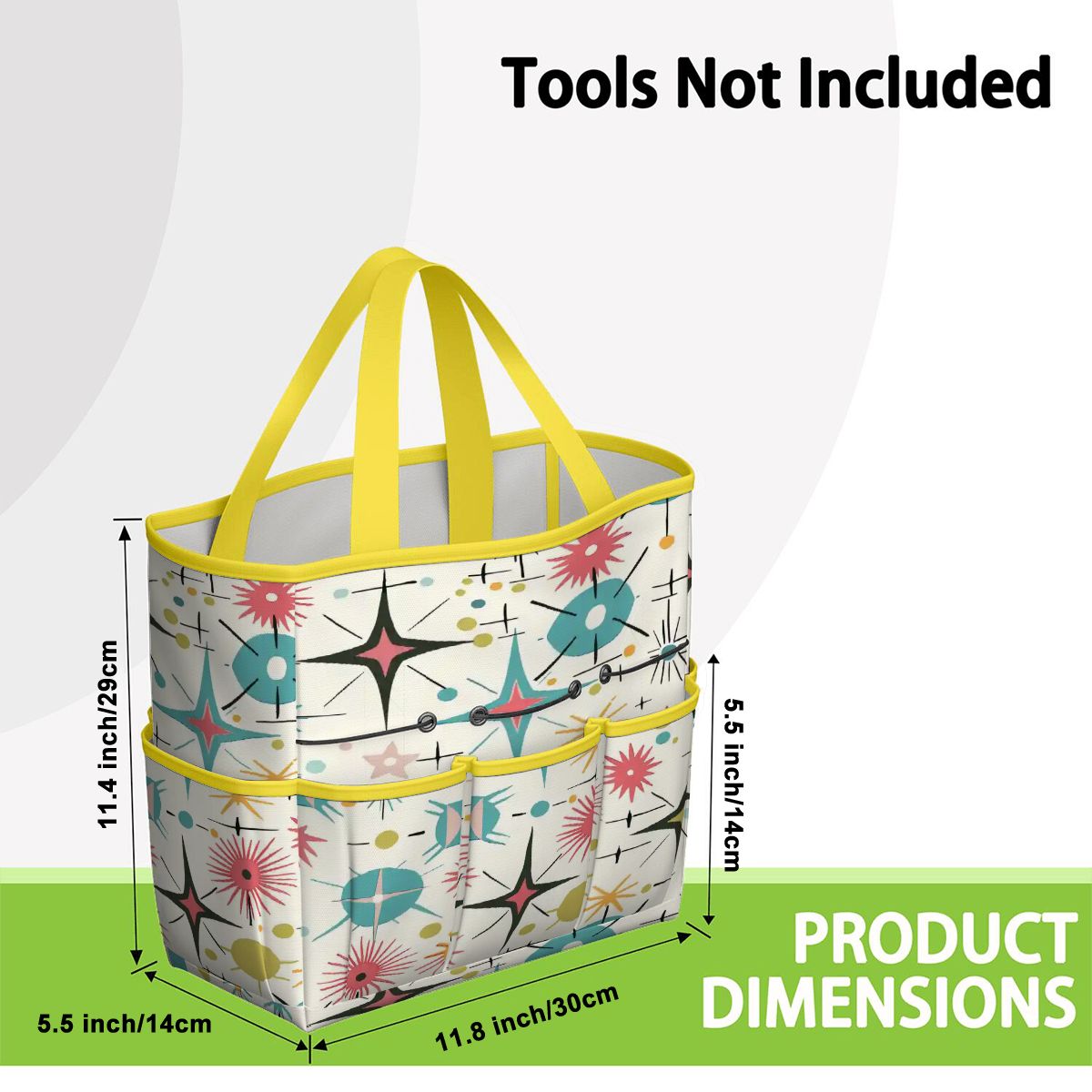 Kate McEnroe New York Retro Atomic Starburst Sputnik Mid Century Modern Garden Tool BagGarden Tool BagL1FvUyFuNf