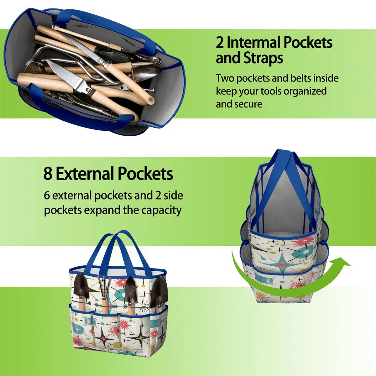Kate McEnroe New York Retro Atomic Starburst Sputnik Mid Century Modern Garden Tool BagGarden Tool BagL1FvUyFuNf