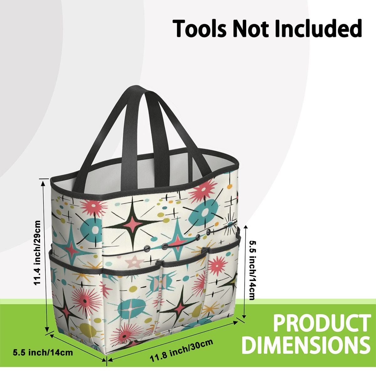 Kate McEnroe New York Retro Atomic Starburst Sputnik Mid Century Modern Garden Tool BagGarden Tool BagL1FvUyFuNf
