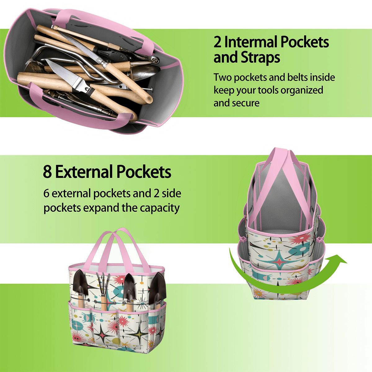 Kate McEnroe New York Retro Atomic Starburst Sputnik Mid Century Modern Garden Tool BagGarden Tool BagL1FvUyFuNf