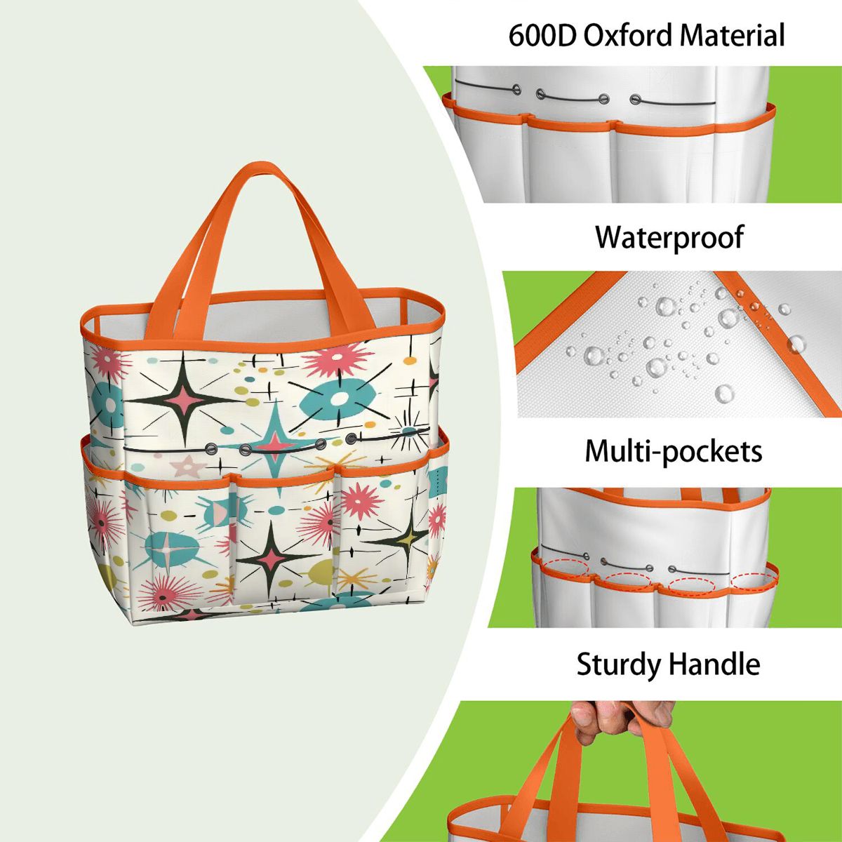 Kate McEnroe New York Retro Atomic Starburst Sputnik Mid Century Modern Garden Tool BagGarden Tool BagL1FvUyFuNf