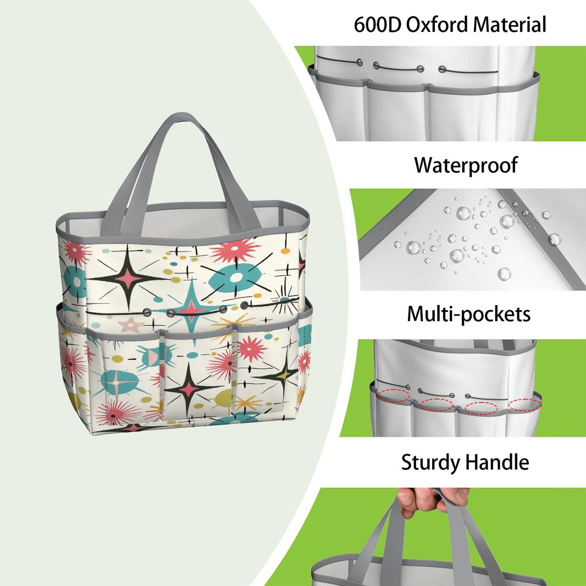 Kate McEnroe New York Retro Atomic Starburst Sputnik Mid Century Modern Garden Tool BagGarden Tool BagL1FvUyFuNf