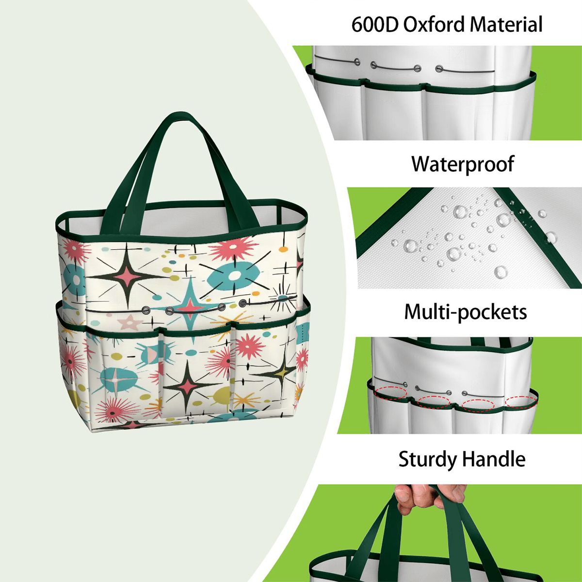 Kate McEnroe New York Retro Atomic Starburst Sputnik Mid Century Modern Garden Tool BagGarden Tool BagL1FvUyFuNf