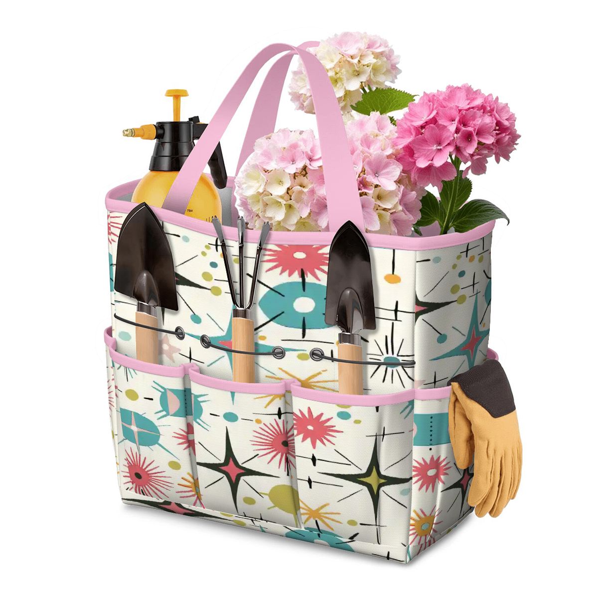 Kate McEnroe New York Retro Atomic Starburst Sputnik Mid Century Modern Garden Tool BagGarden Tool Baglh1TaT4oS6