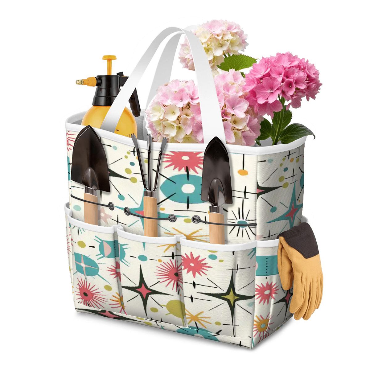 Kate McEnroe New York Retro Atomic Starburst Sputnik Mid Century Modern Garden Tool BagGarden Tool BagNKvzv2rWsf