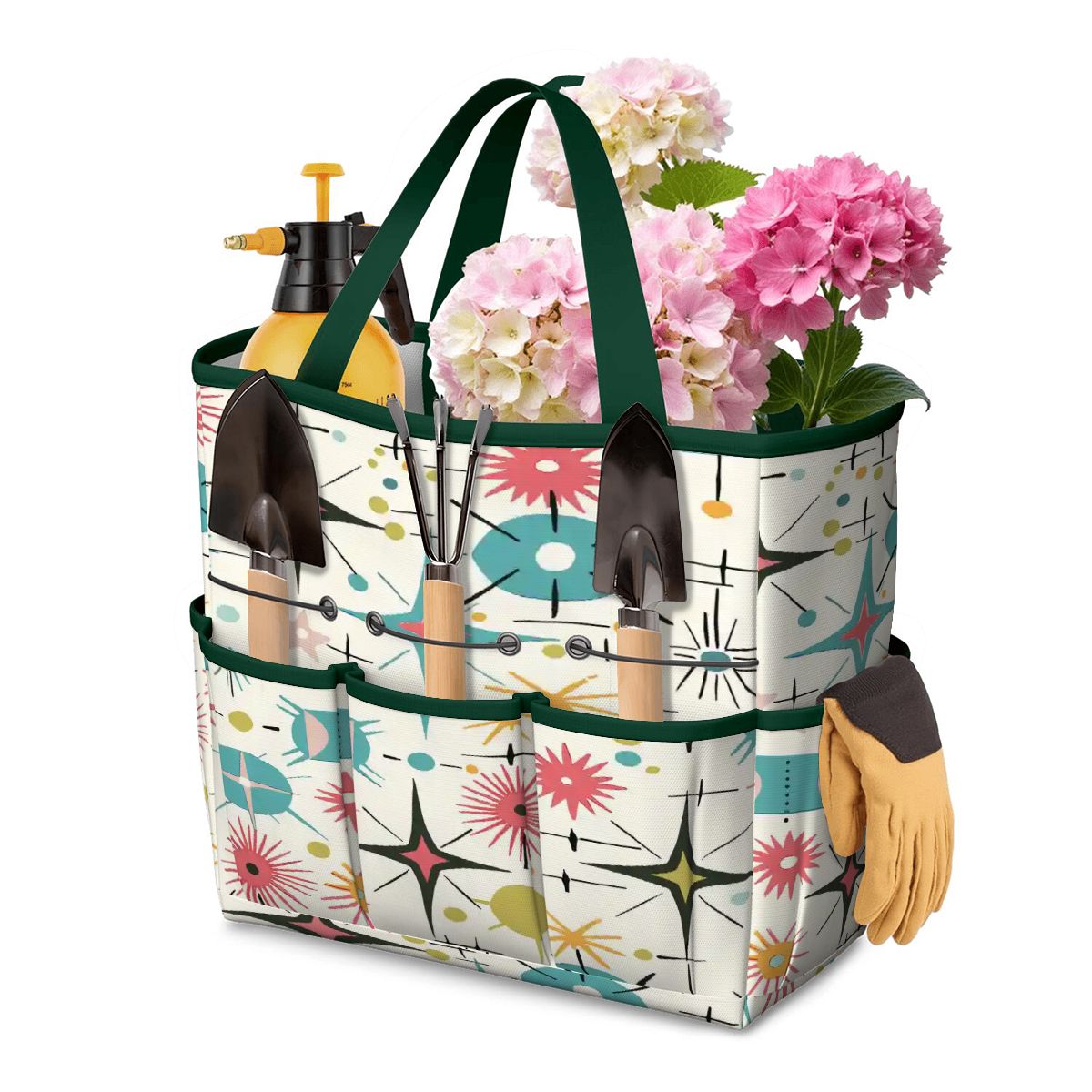 Kate McEnroe New York Retro Atomic Starburst Sputnik Mid Century Modern Garden Tool BagGarden Tool BagWM0tcok9gL