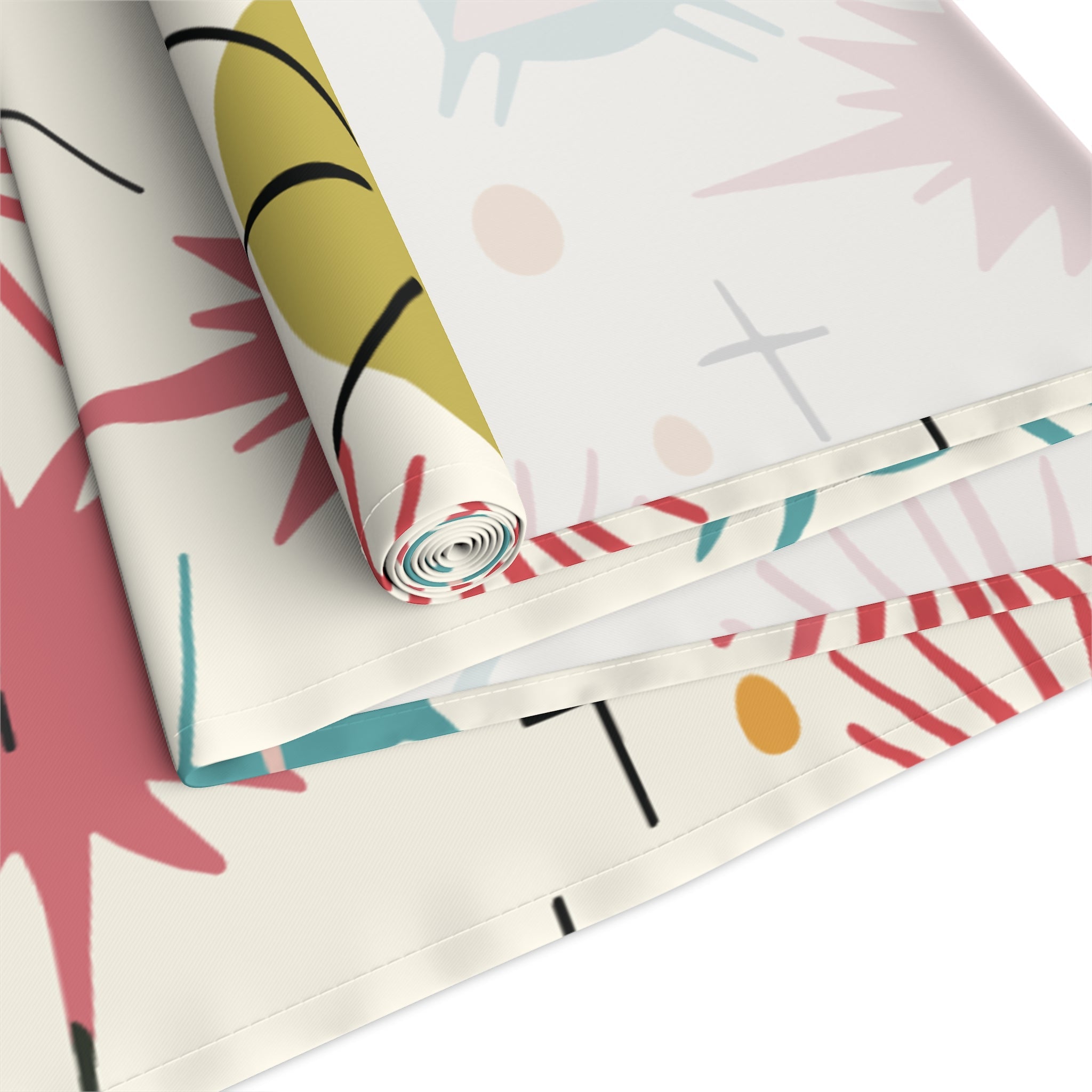 Kate McEnroe New York Retro Atomic Starburst Table Runner Mid Century Modern Dining Table LinensTable Runners39478693400367667217