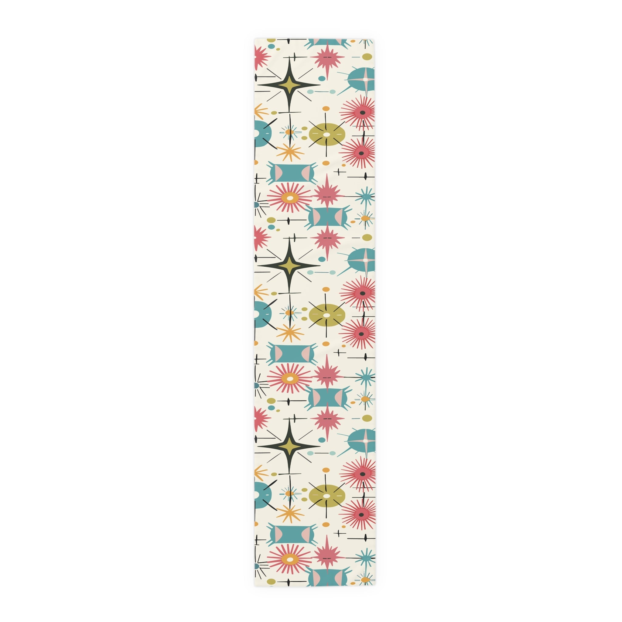 Kate McEnroe New York Retro Atomic Starburst Table Runner Mid Century Modern Dining Table LinensTable Runners98468030324140068133