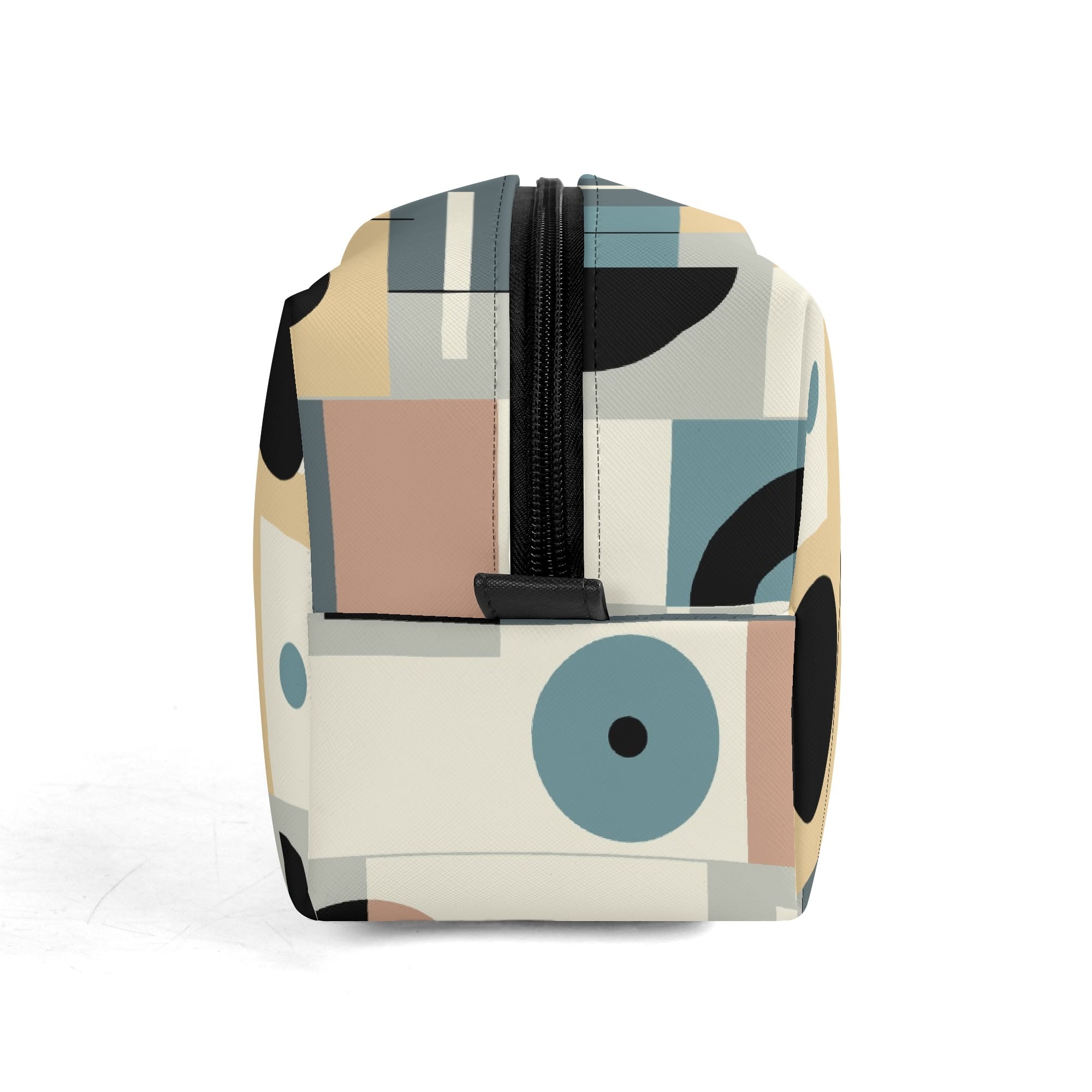 Kate McEnroe New York Retro Bauhaus Geometric Toiletry Bag, Mid Century Modern Mod Dopp Kit, 50s Abstract Travel OrganizerCosmetic & Toiletry BagsWLXV5XXW - 2