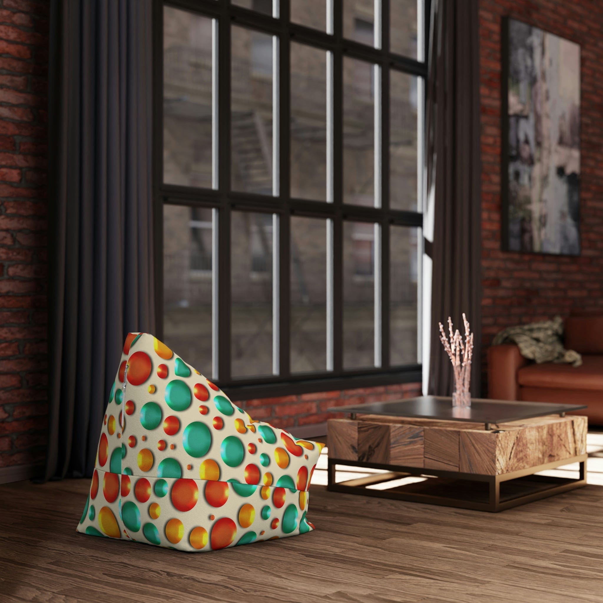 Kate McEnroe New York Retro Colorful Burbles Faux Embossed Bean Bag Chair CoverBean Bag Chair Covers25389569794407842038