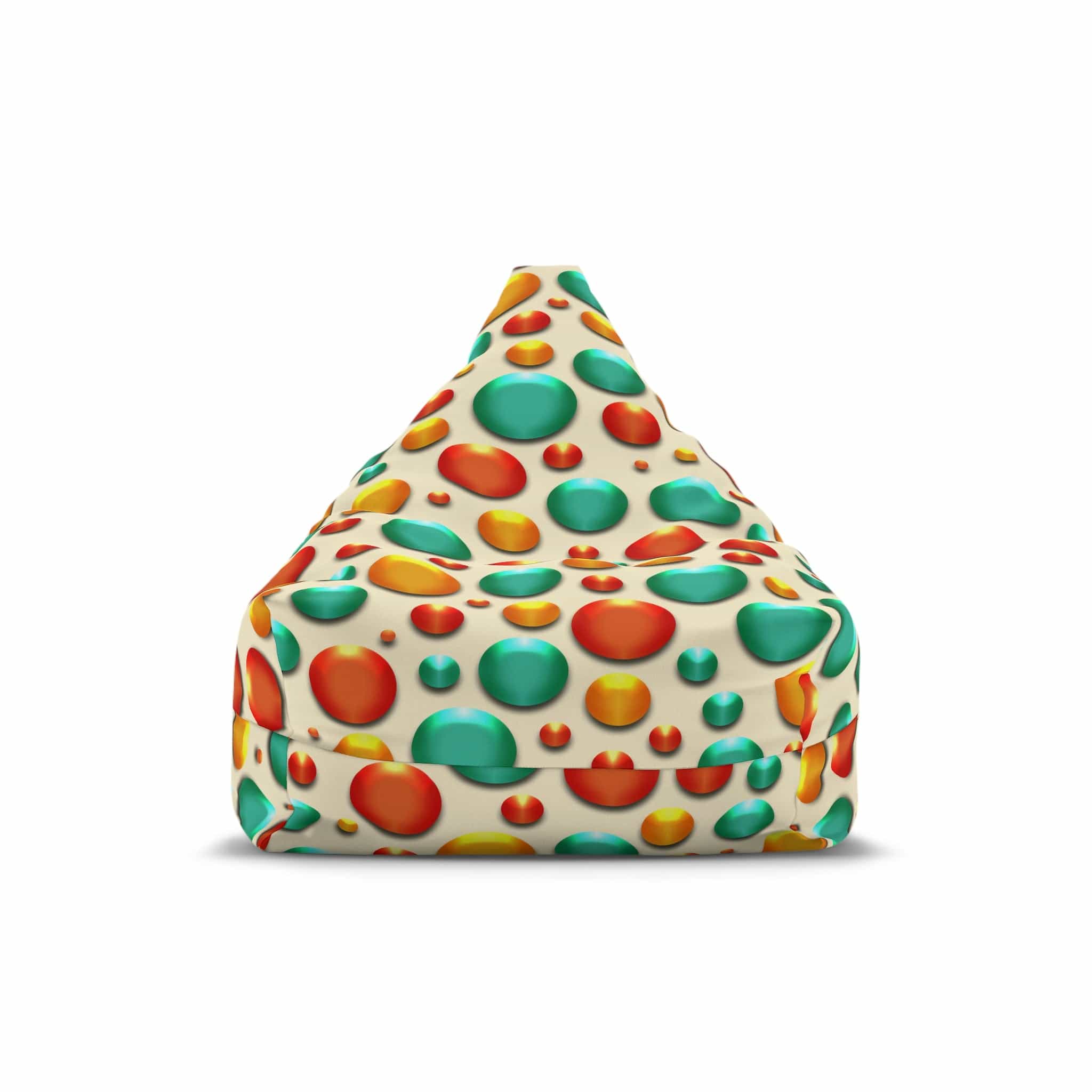 Kate McEnroe New York Retro Colorful Burbles Faux Embossed Bean Bag Chair CoverBean Bag Chair Covers25389569794407842038