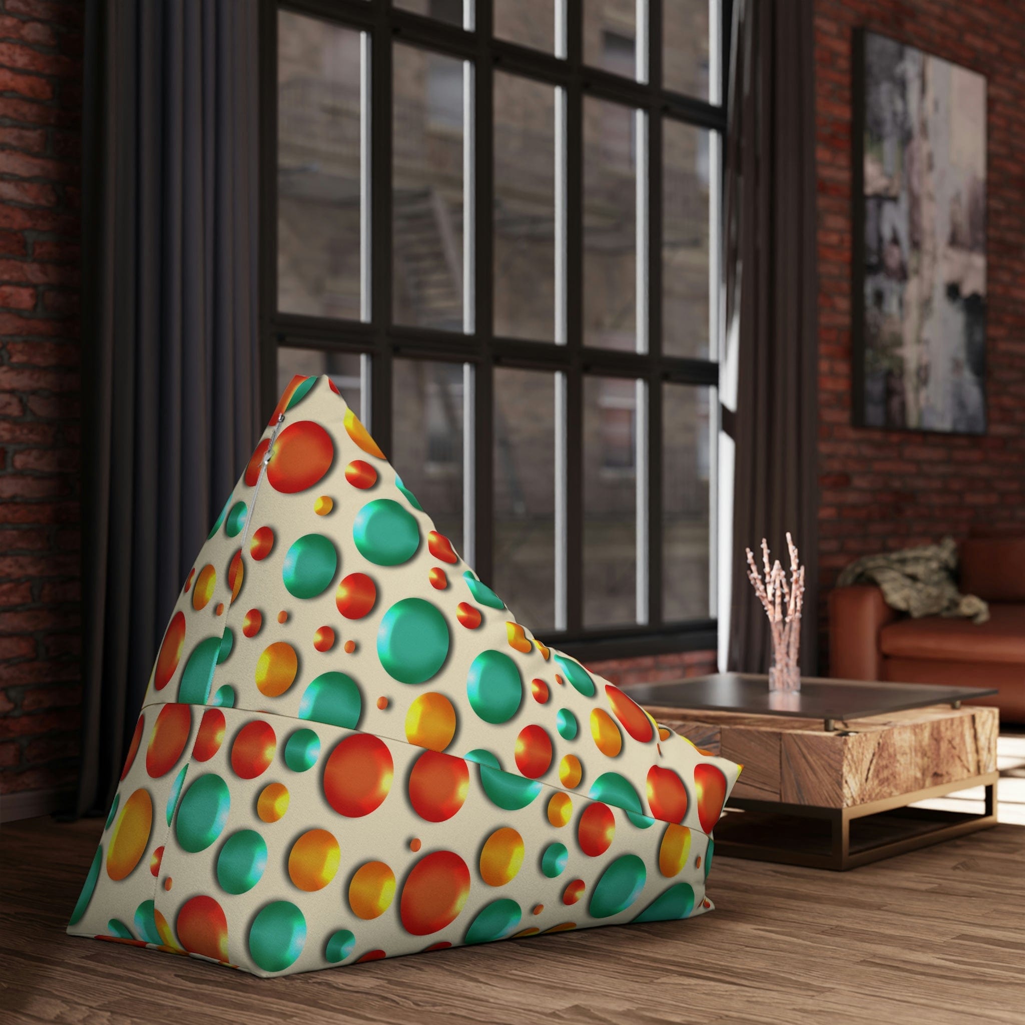 Kate McEnroe New York Retro Colorful Burbles Faux Embossed Bean Bag Chair CoverBean Bag Chair Covers26509490355510103597