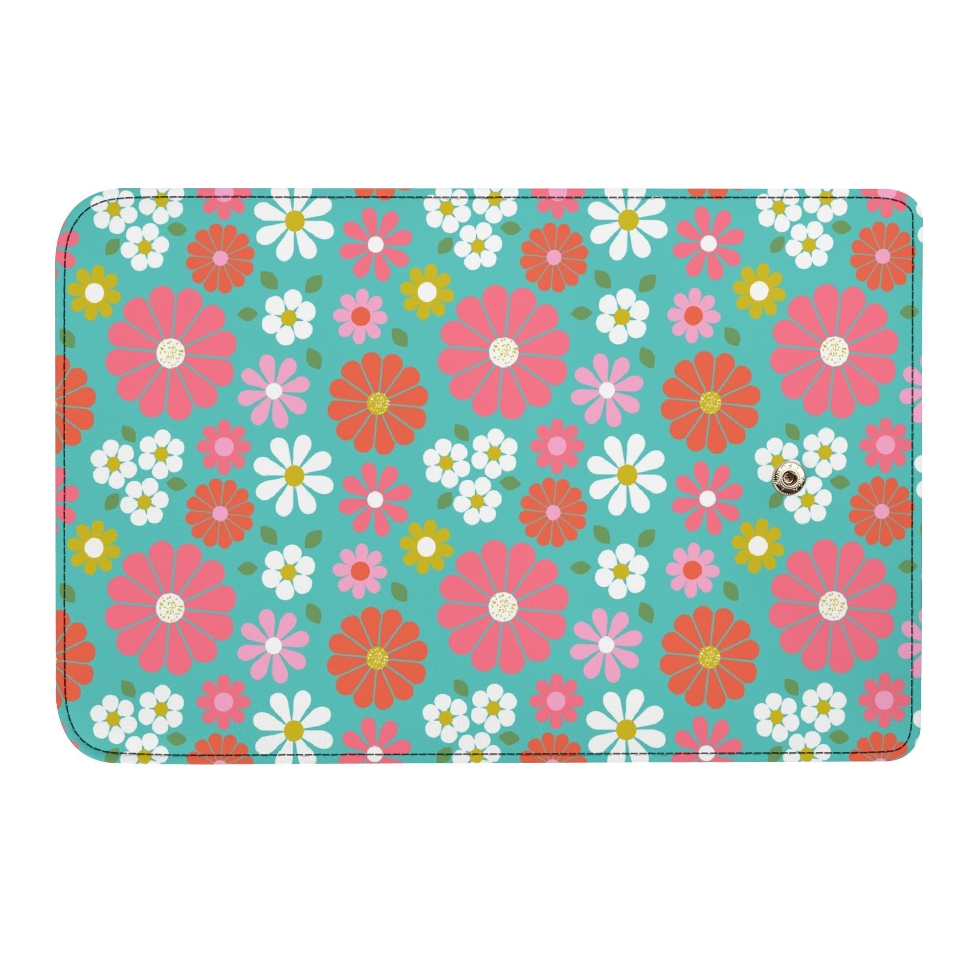Kate McEnroe New York Retro Daisy Trifold Wallet, Mid Century Modern Floral Long Clutch, Groovy Hippie Flower Power PurseWalletsN7MQMK7W - 1