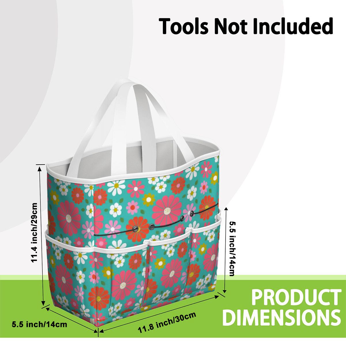 Kate McEnroe New York Retro Floral Garden Tool Tote Bag Gardening Organizer CaddyGarden Tool BagKiELgb7cwh