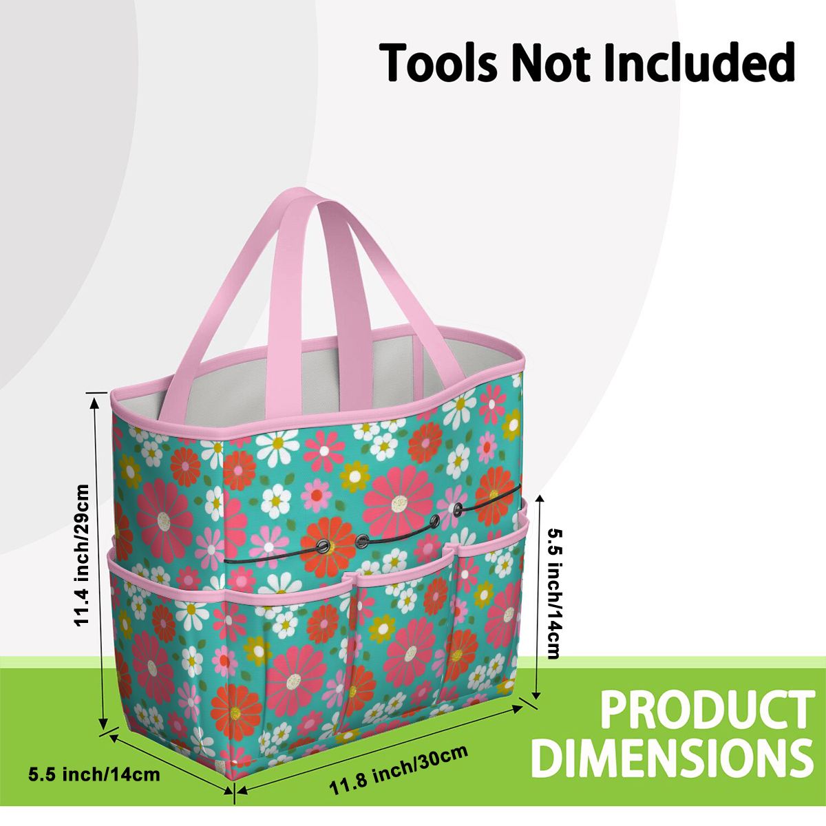 Kate McEnroe New York Retro Floral Garden Tool Tote Bag Gardening Organizer CaddyGarden Tool BagKiELgb7cwh