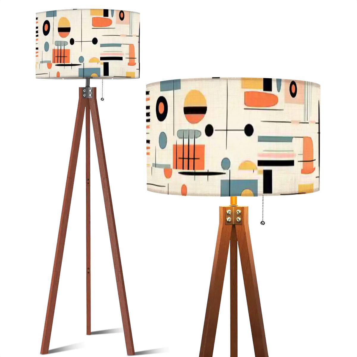 Kate McEnroe New York Retro Geometric Abstract 1950s Mid Century Modern Tripod Floor LampTripod Floor Lampsh4vwEoRv6e