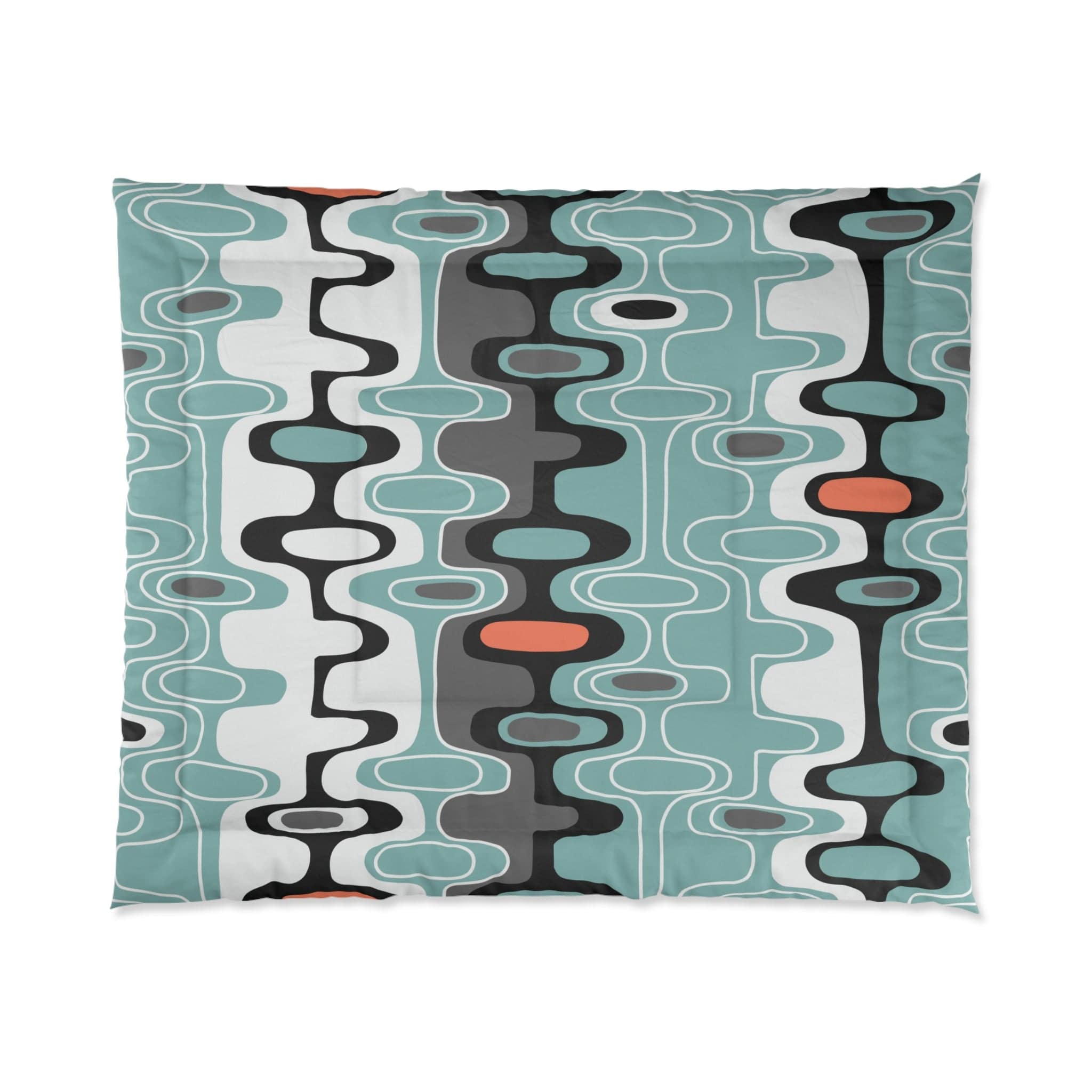 Kate McEnroe New York Retro Geometric Abstract Mid Century Modern ComforterComforters18770635388039353903