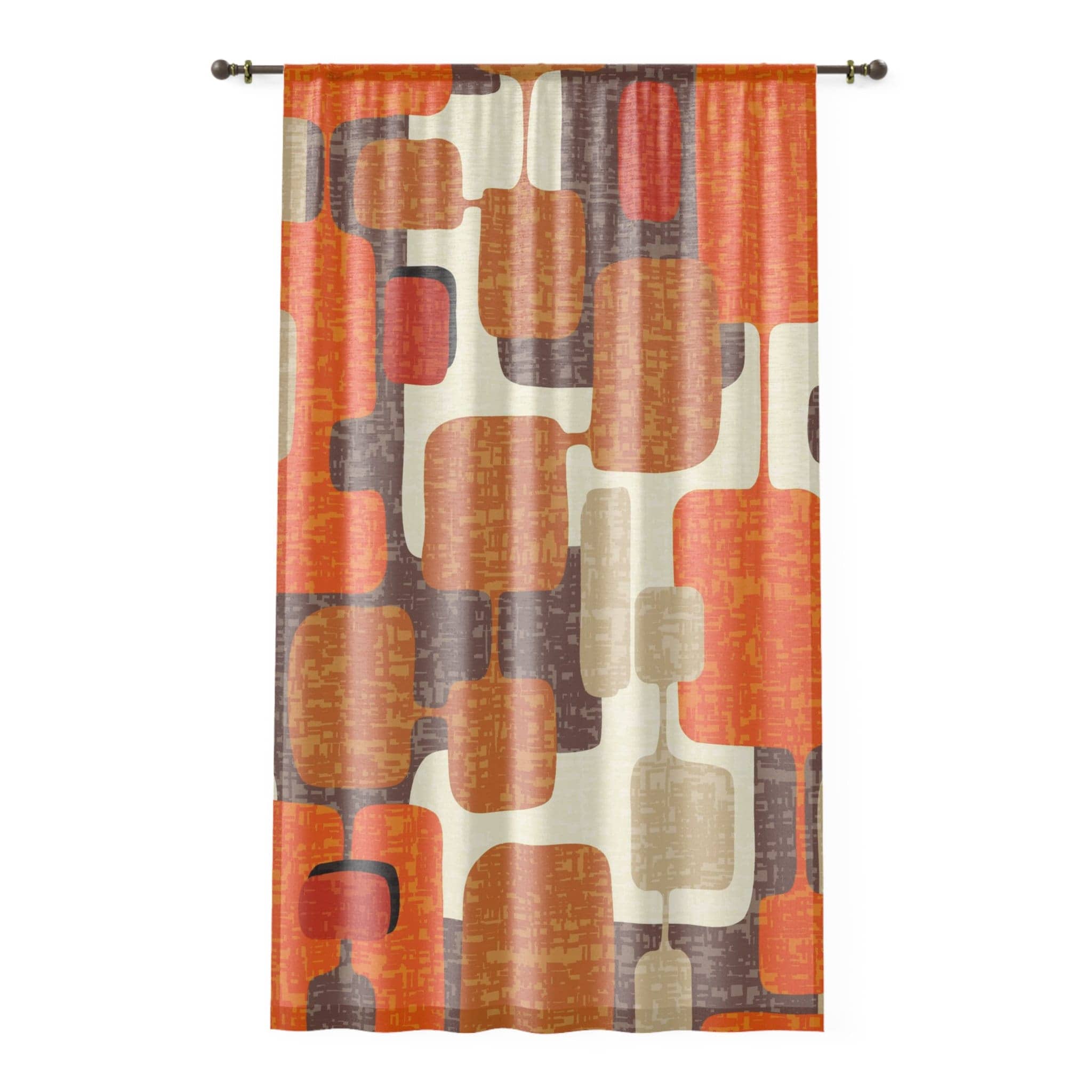 Kate McEnroe New York Retro Geometric Mid Century Modern Window Curtain, Vintage Atomic Age Decor, MCM Curtain Panels, Living Room, Bedroom Decor - 126981823Window CurtainsW3D - GRO - DES - SH2