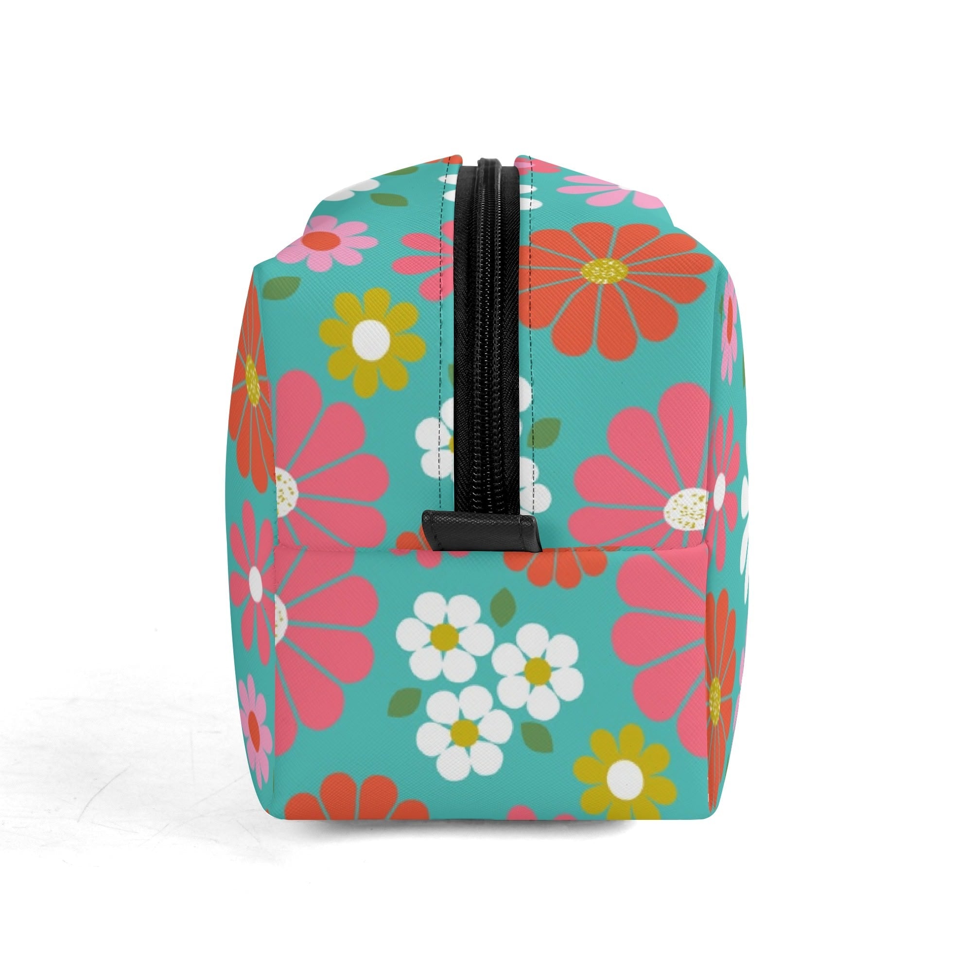 Kate McEnroe New York Retro Groovy 60s Floral Cosmetic Bag, MCM Daisy Toiletry Bag, Vintage Flower Power Travel CaseCosmetic & Toiletry BagsN2M4MEKN - 2